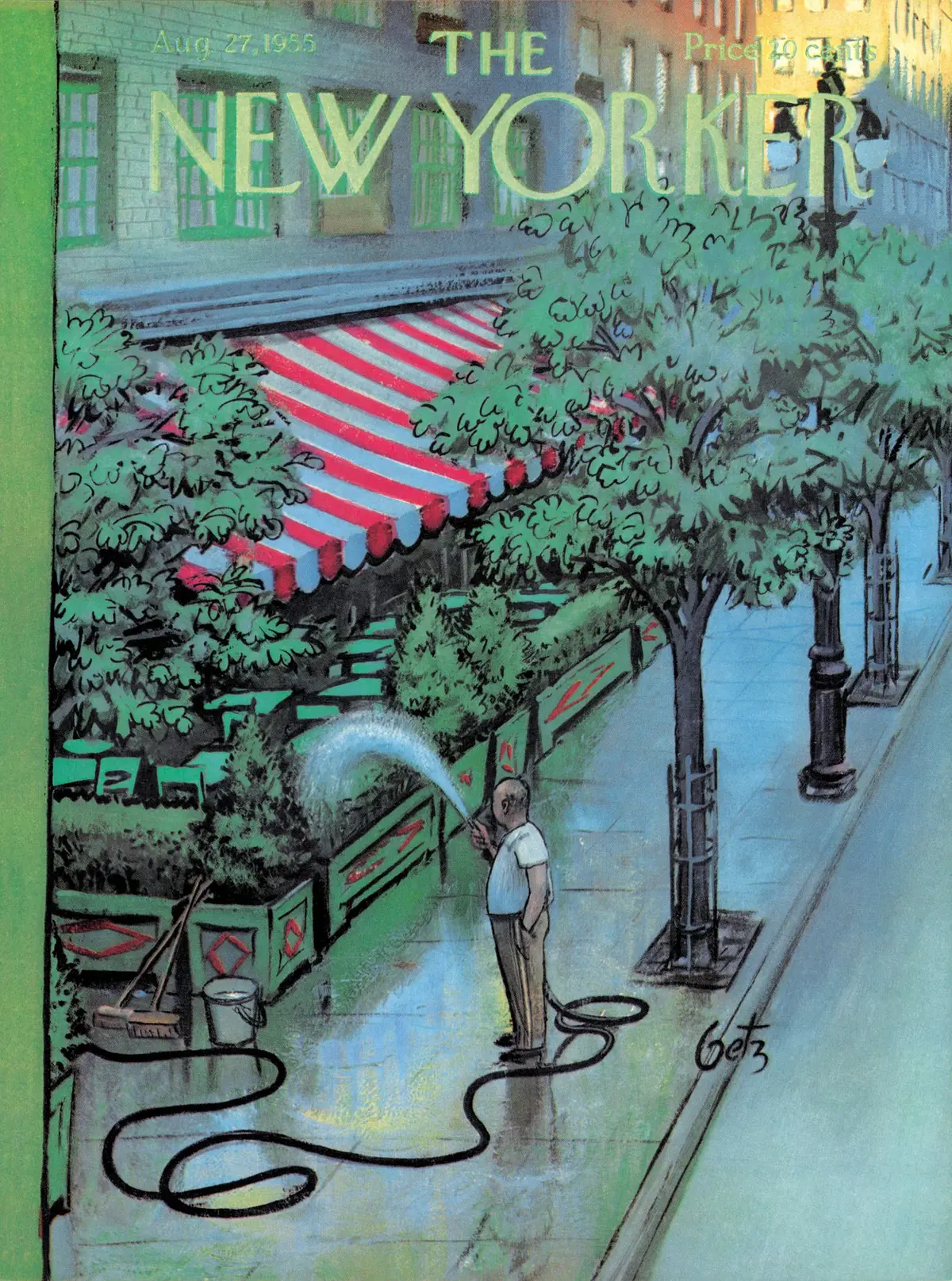 Обложка The New Yorker, 27 августа 1955, художник Артур Гетц