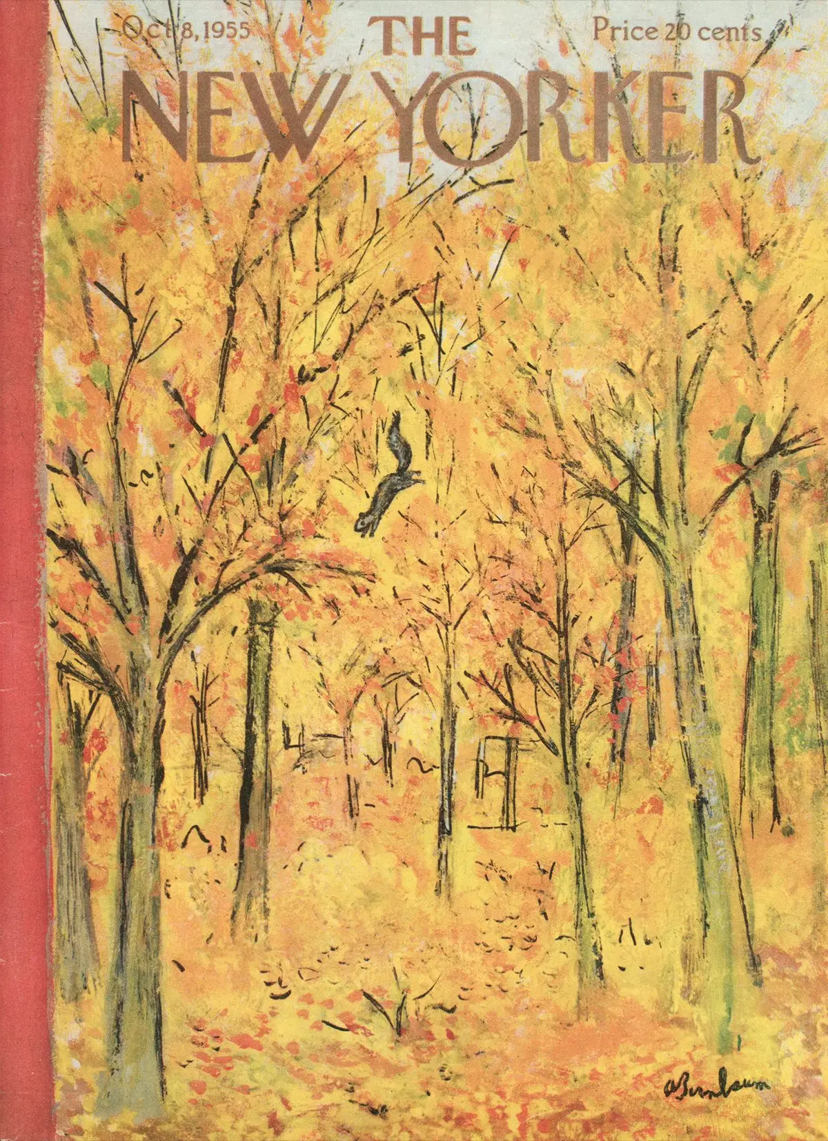 Обложка The New Yorker, 8 октября 1955, художник Эйб Бирнбаум