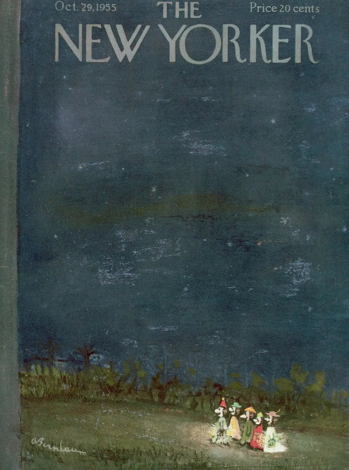 Обложка The New Yorker, 29 октября 1955, художник Эйб Бирнбаум