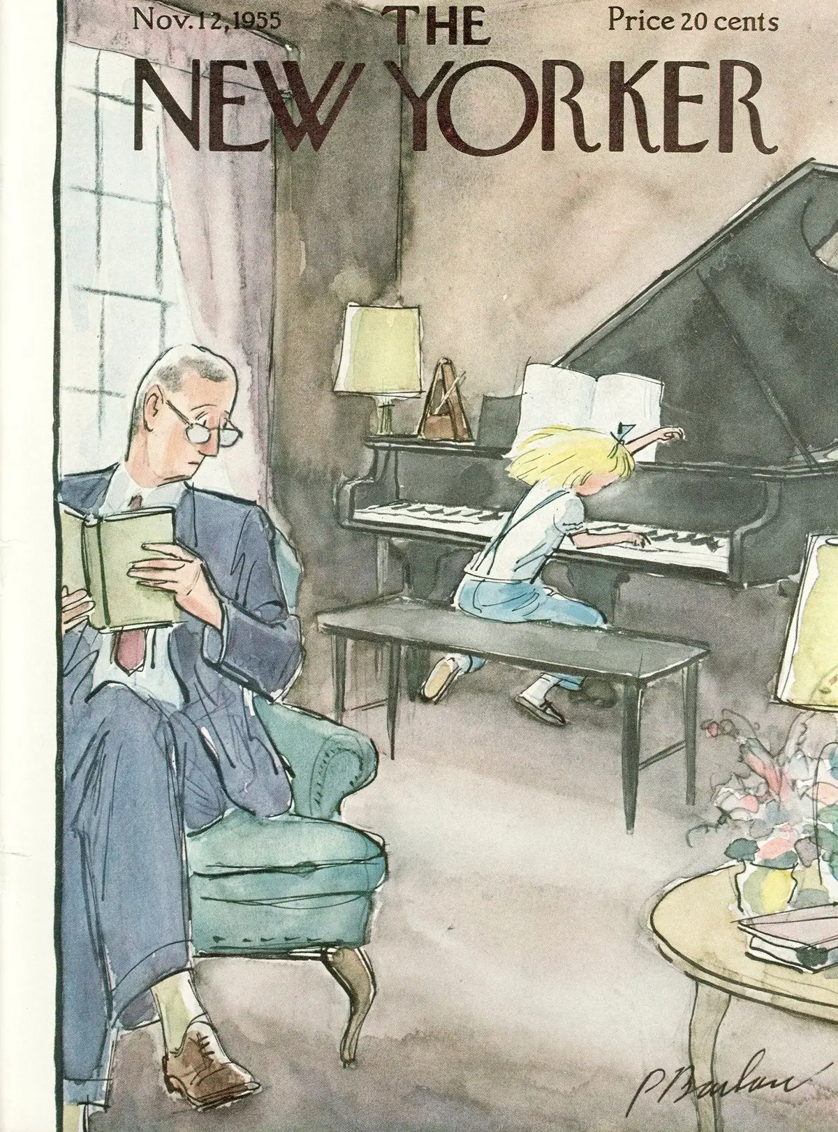 Обложка The New Yorker, 12 ноября 1955, художник Перри Барлоу
