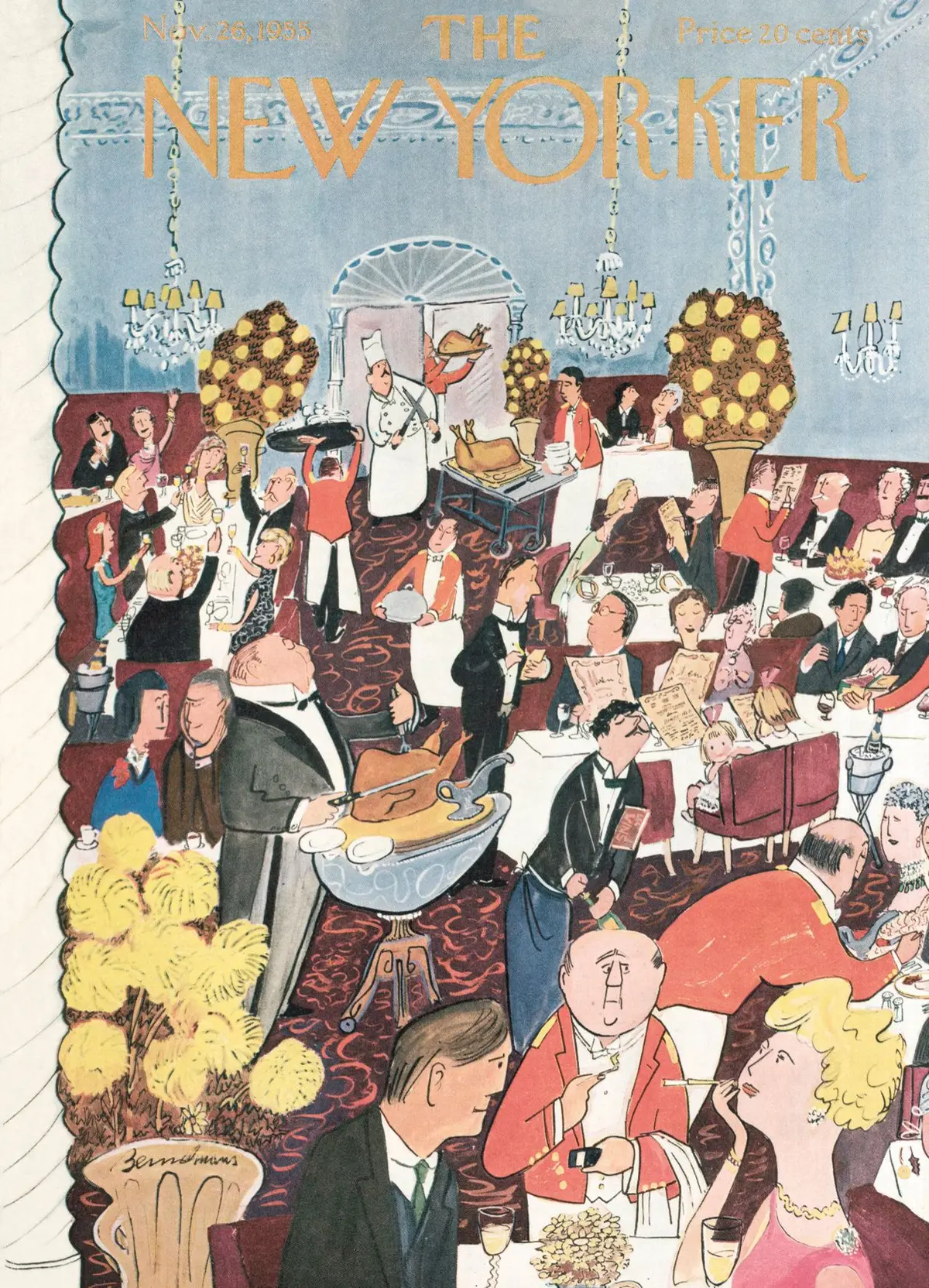 Обложка The New Yorker, 26 ноября 1955, художник Людвиг Бемельманс
