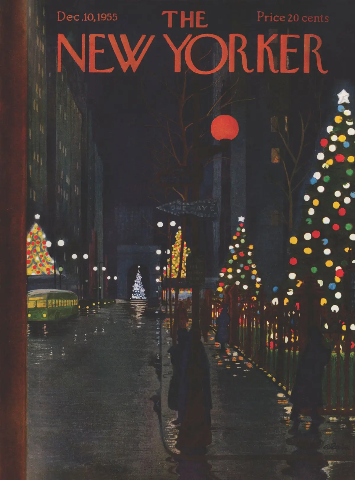 Обложка The New Yorker, 10 декабря 1955, художник Даниэль Брюстлейн