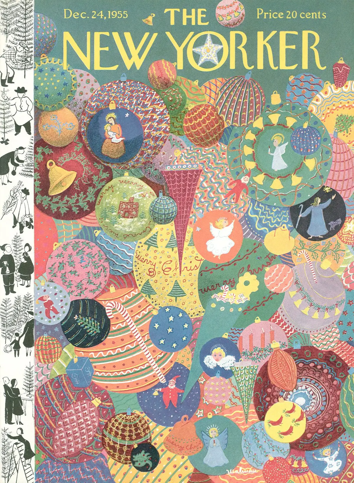 Обложка The New Yorker, 24 декабря 1955, художник Кристина Малман