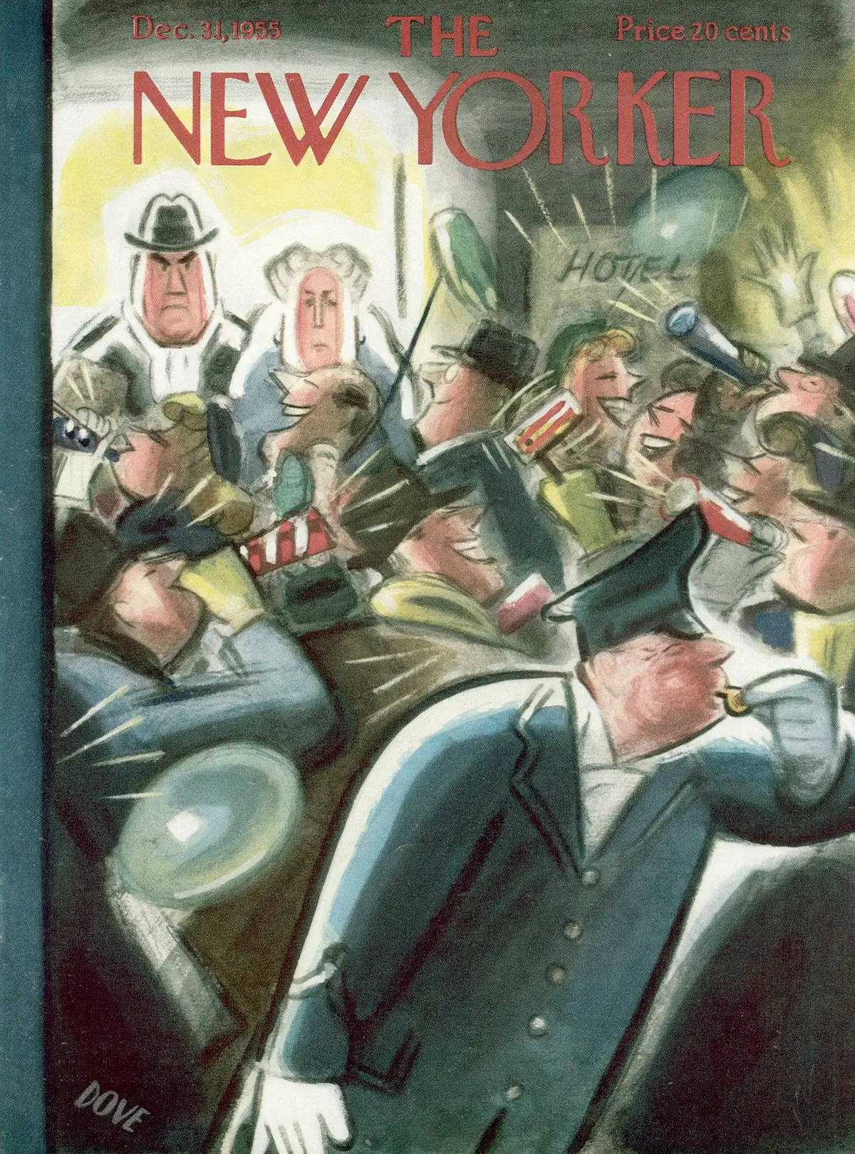 Обложка The New Yorker, 31 декабря 1955, художник Леонард Дав