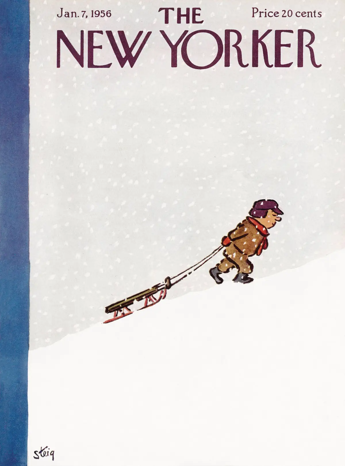 Обложка The New Yorker, 7 января 1956, художник Уильям Стейг