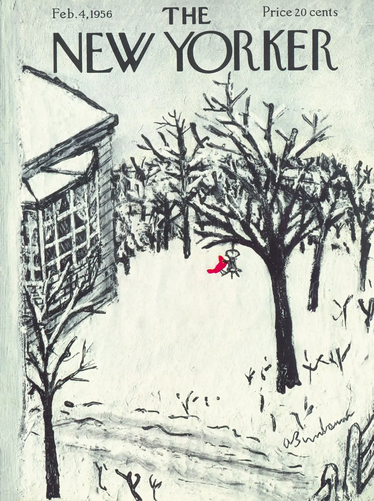 Обложка The New Yorker, 4 февраля 1956, художник Эйб Бирнбаум
