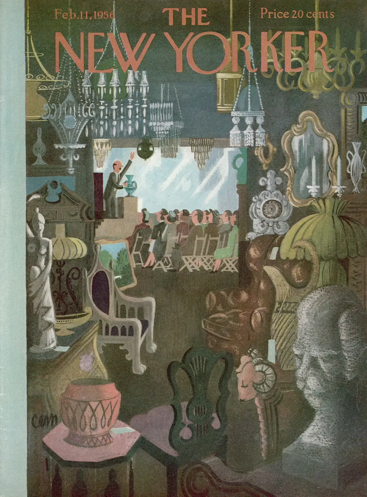 Обложка The New Yorker, 11 февраля 1956, художник Чарльз Мартин