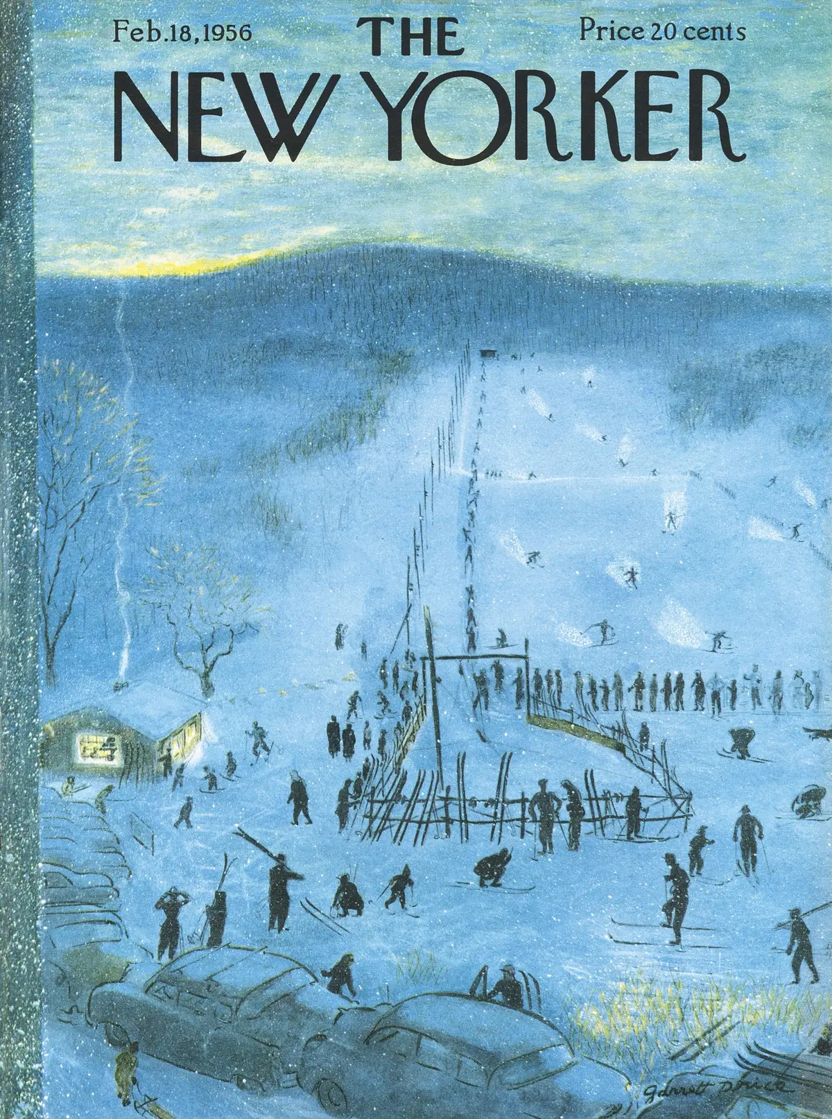 Обложка The New Yorker, 18 февраля 1956, художник Гарретт Прайс