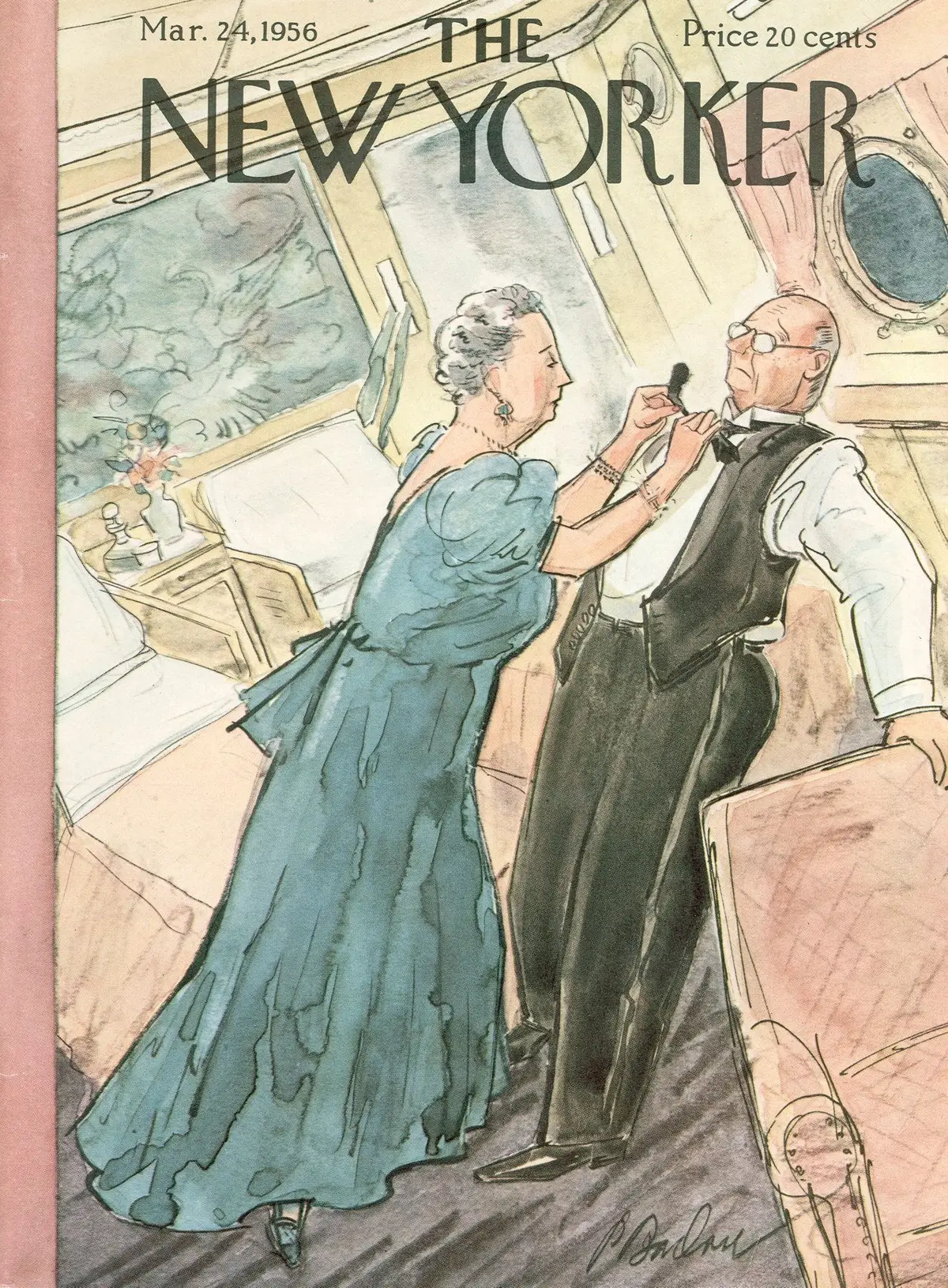 Обложка The New Yorker, 24 марта 1956, художник Перри Барлоу