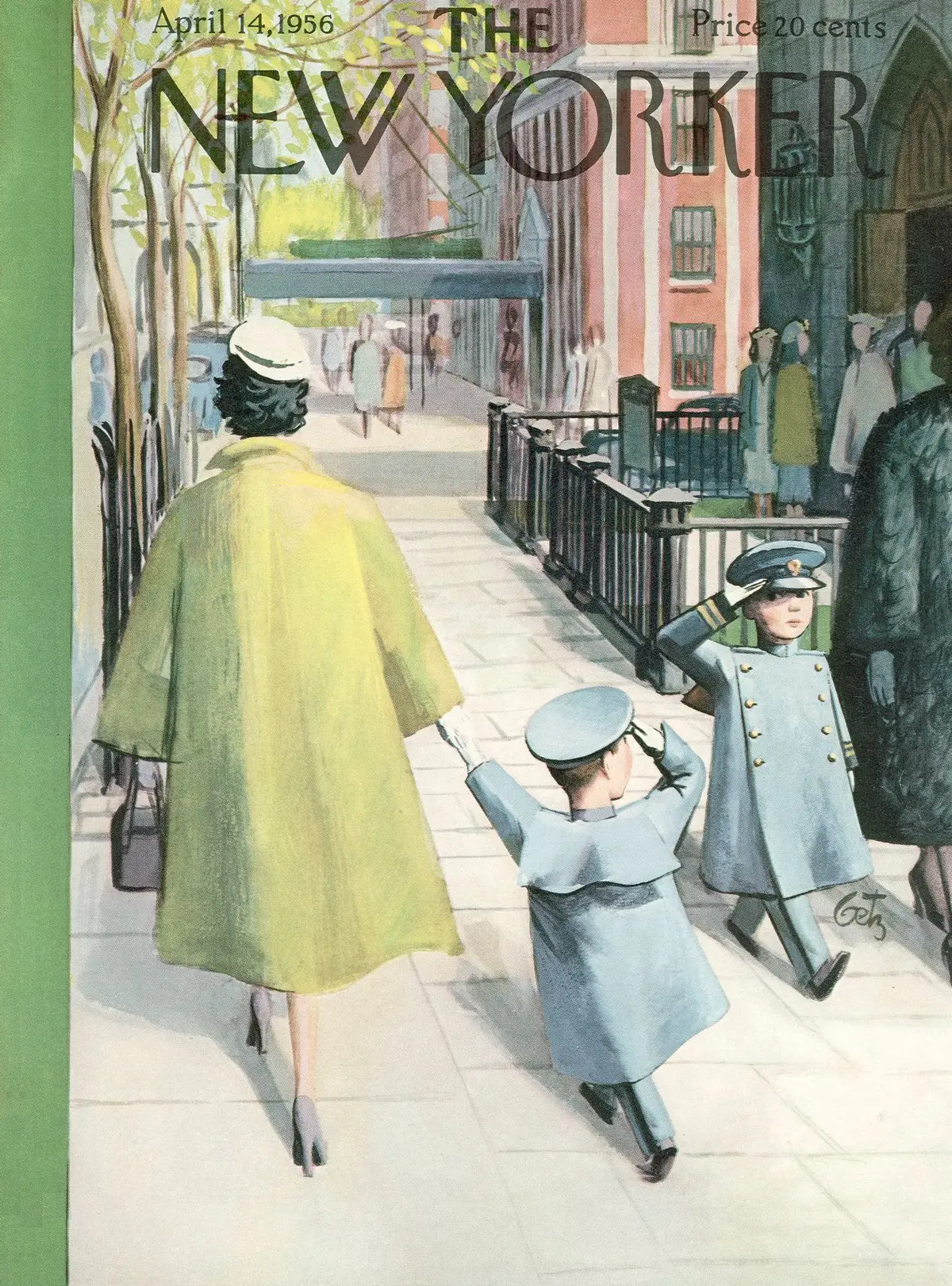 Обложка The New Yorker, 14 апреля 1956, художник Артур Гетц