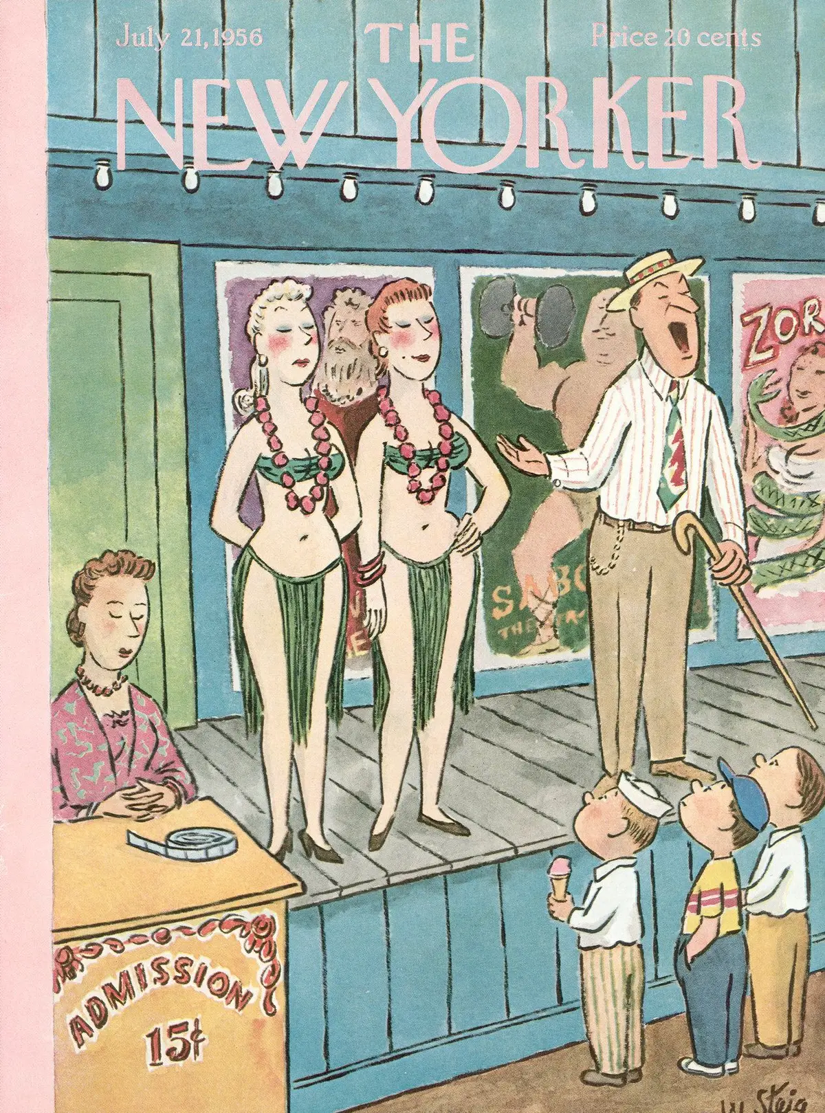 Обложка The New Yorker, 21 июля 1956, художник Уильям Стейг