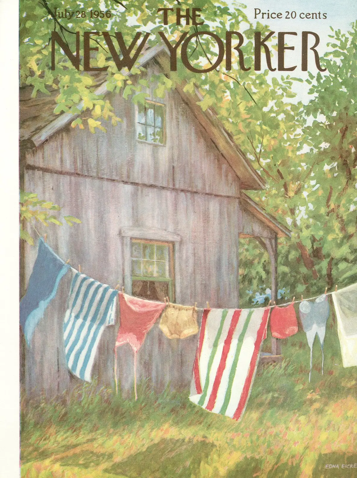 Обложка The New Yorker, 28 июля 1956, художник Эдна Айке
