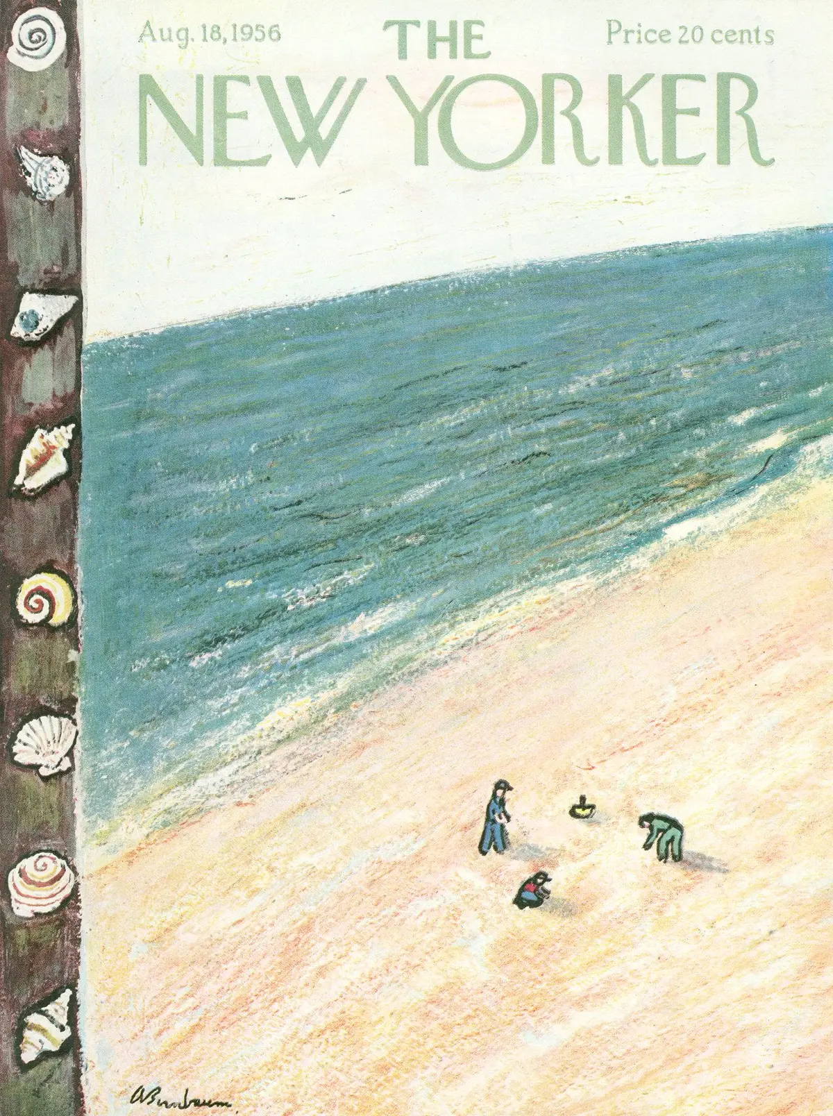 Обложка The New Yorker, 18 августа 1956, художник Эйб Бирнбаум