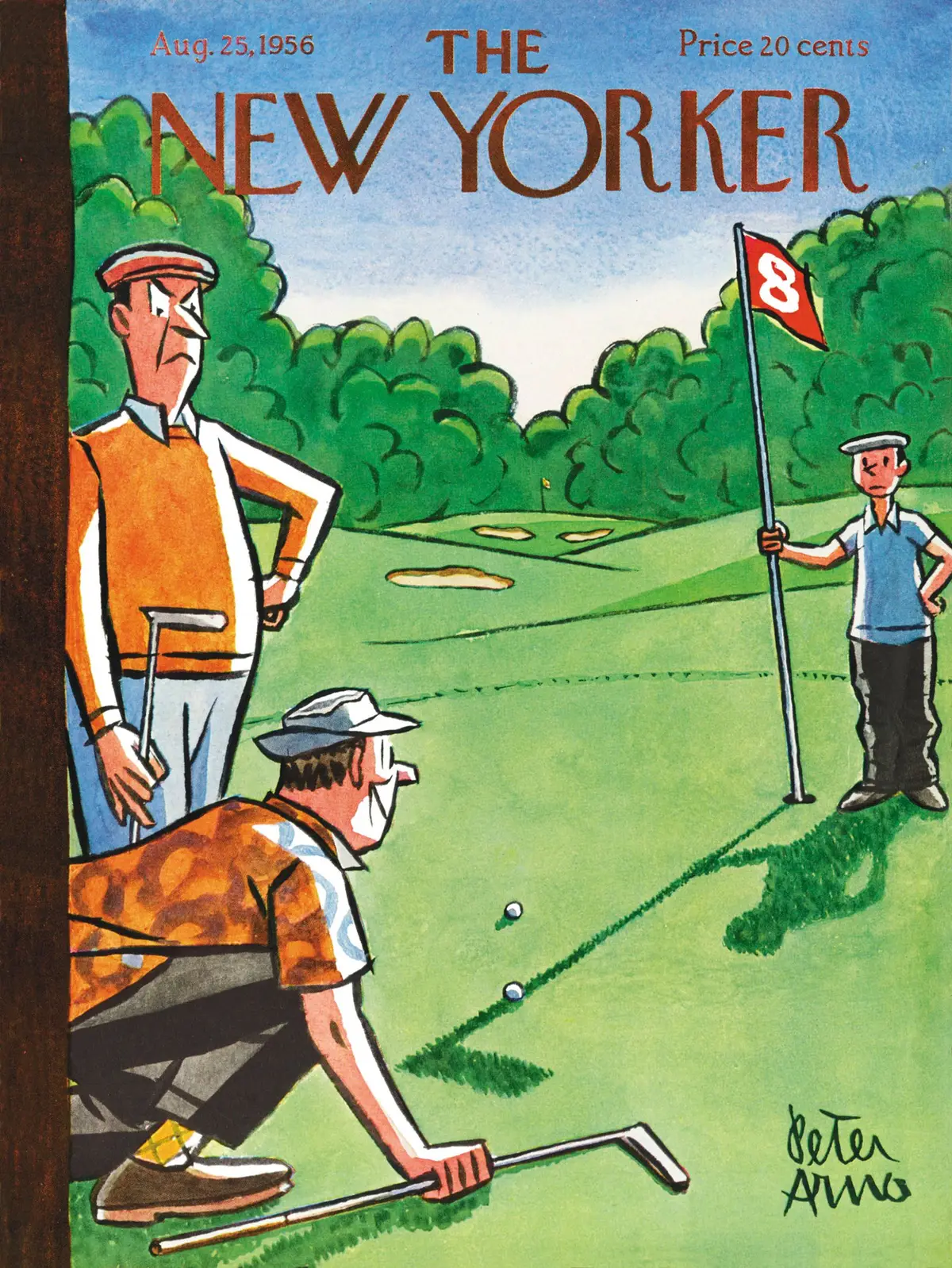 Обложка The New Yorker, 25 августа 1956, художник Питер Арно