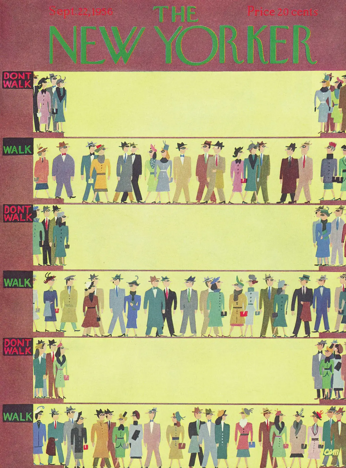 Обложка The New Yorker, 22 сентября 1956, художник Чарльз Э. Мартин