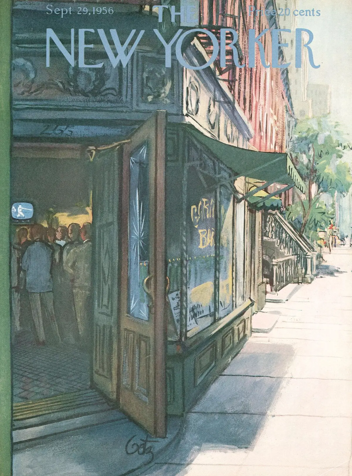 Обложка The New Yorker, 29 сентября 1956, художник Артур Гетц