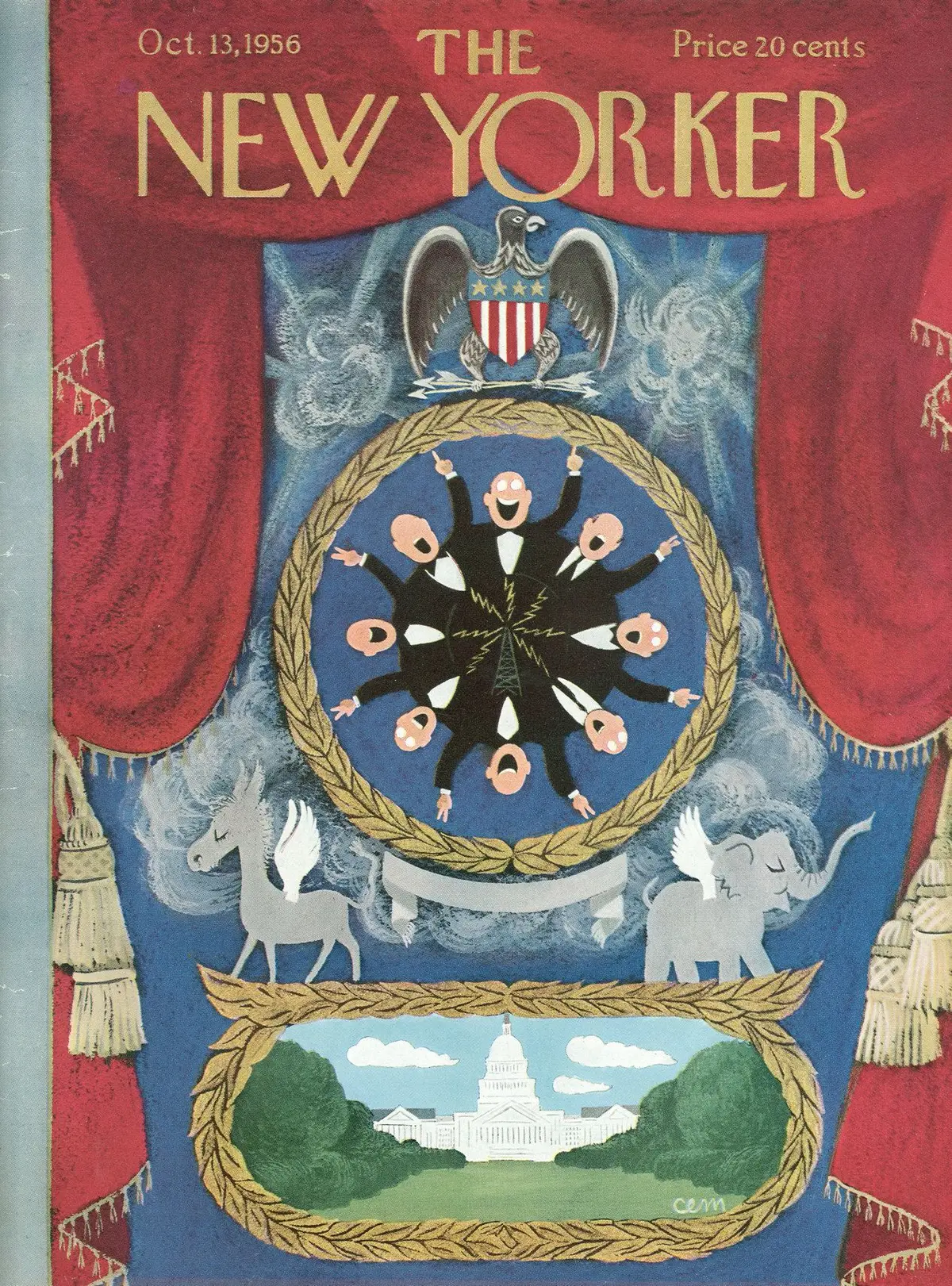 Обложка The New Yorker, 13 октября 1956, художник Чарльз Мартин