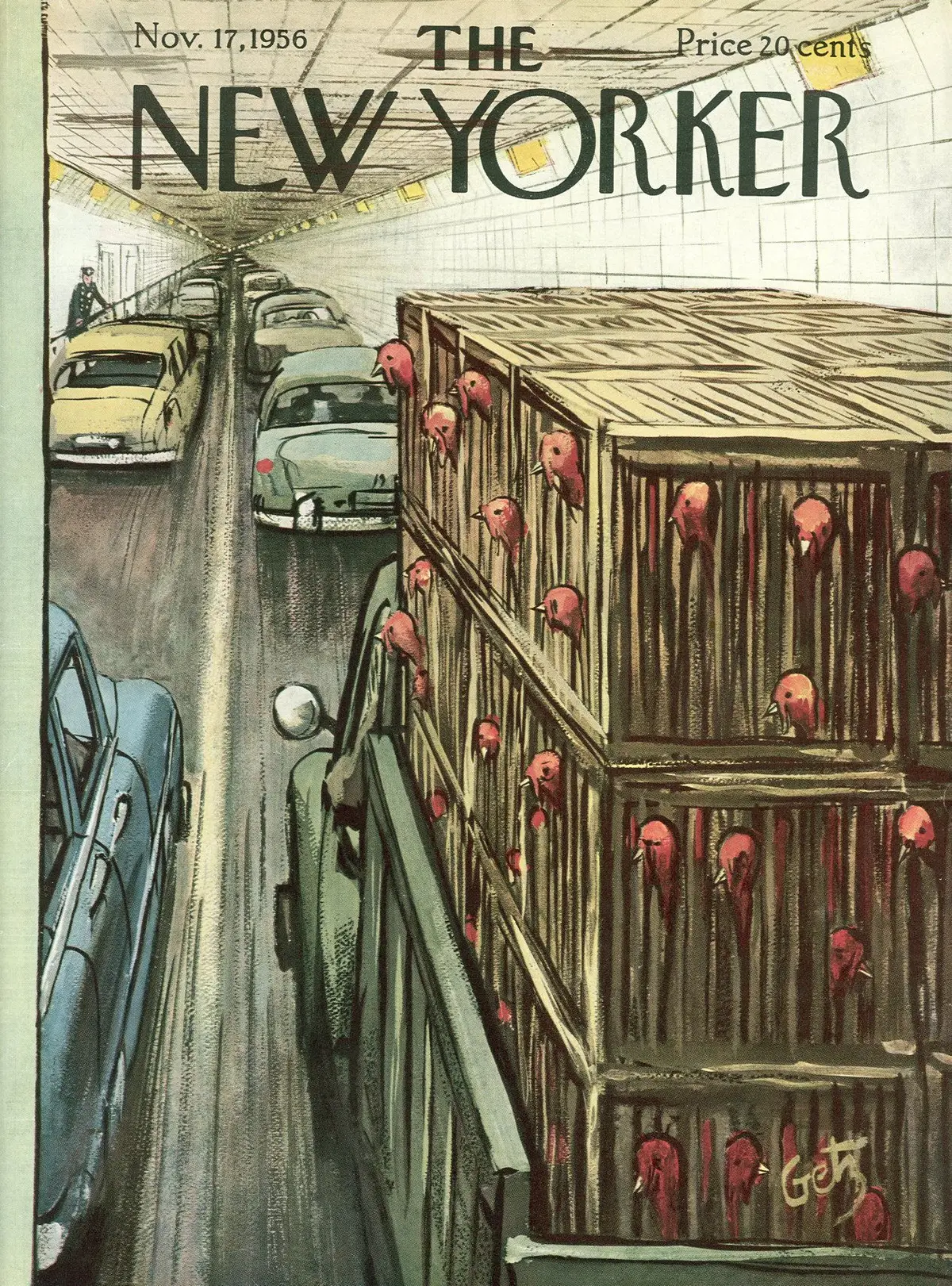 Обложка The New Yorker, 17 ноября 1956, художник Артур Гетц