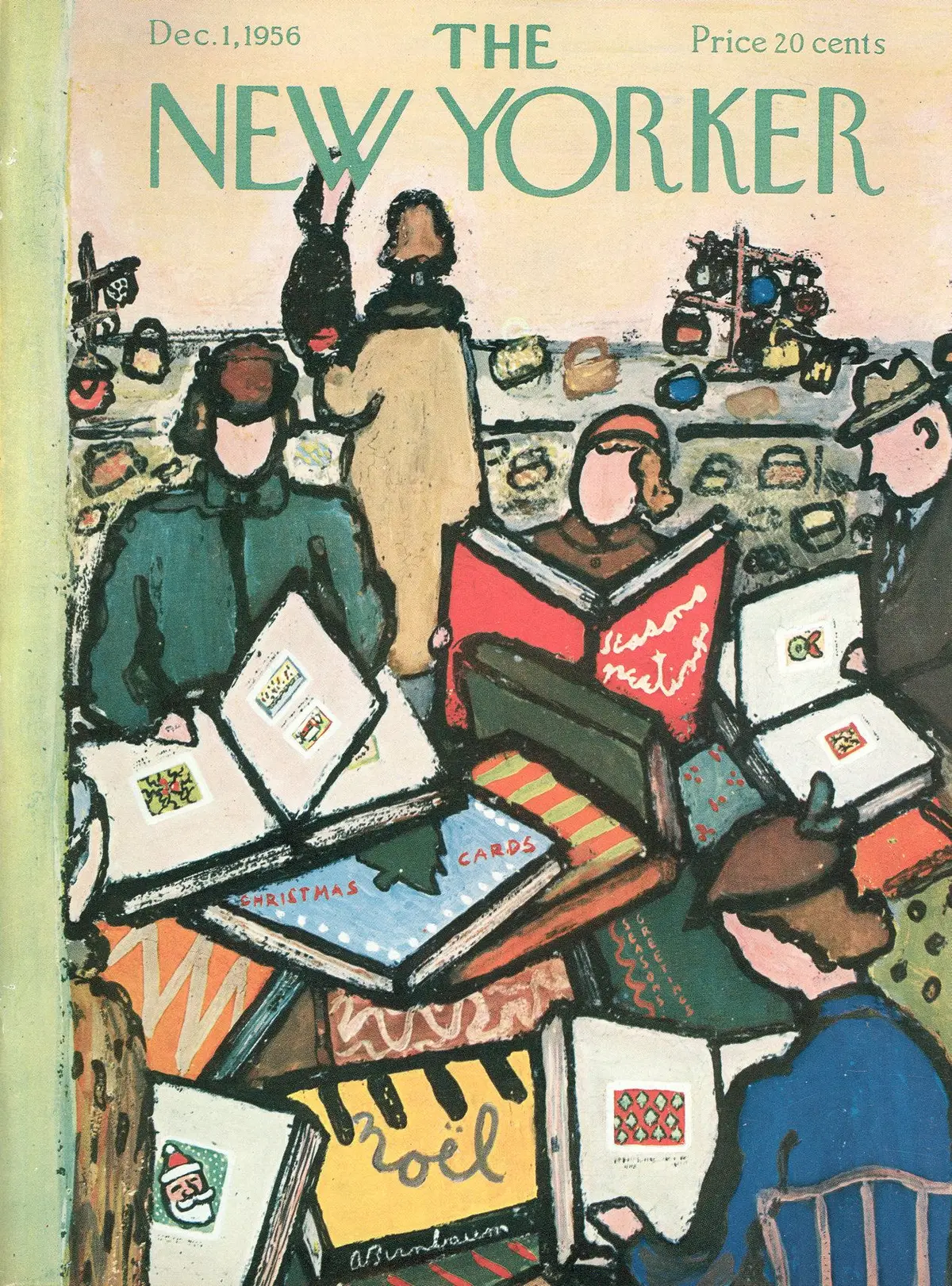 Обложка The New Yorker, 1 декабря 1956, художник Эйб Бирнбаум