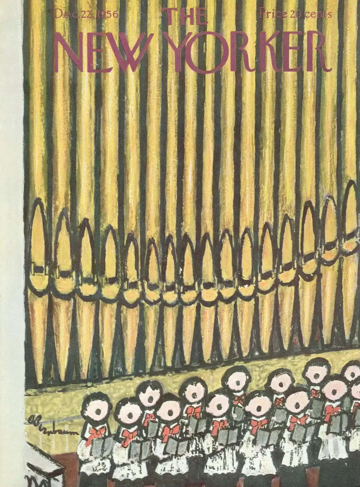 Обложка The New Yorker, 22 декабря 1956, художник Эйб Бирнбаум