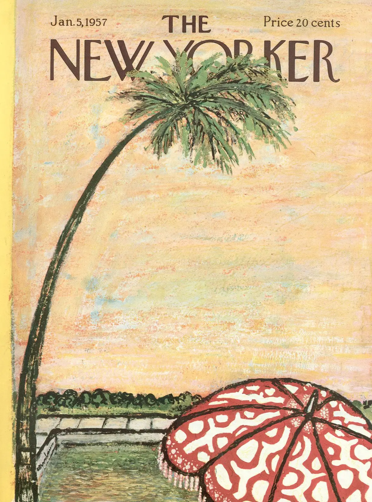 Обложка The New Yorker, 5 января 1957, художник Эйб Бирнбаум