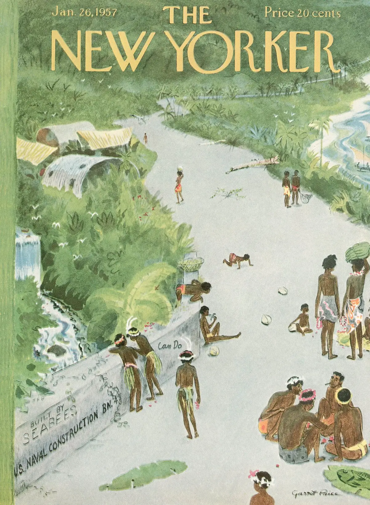 Обложка The New Yorker, 26 января 1957, художник Гарретт Прайс