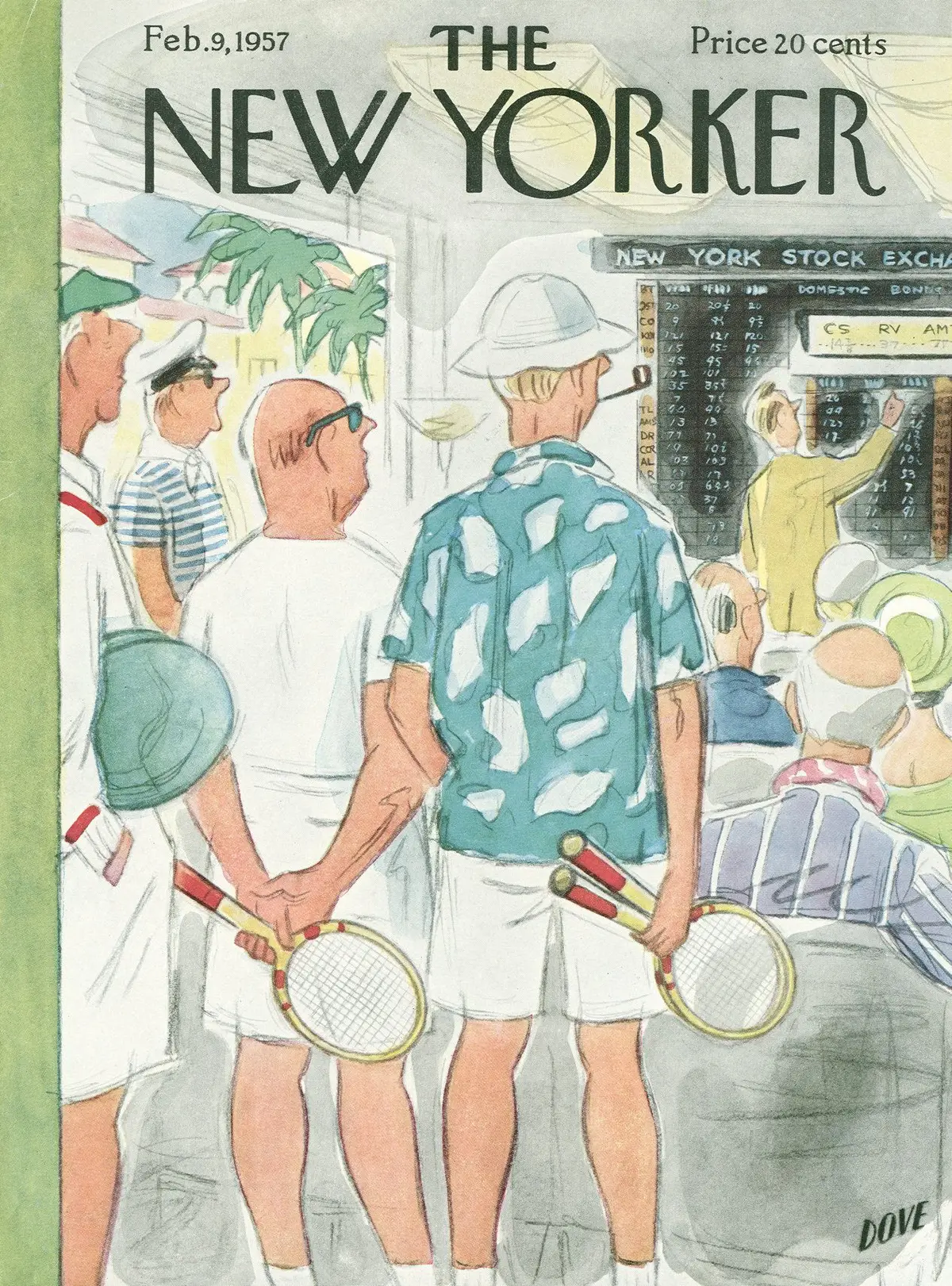 Обложка The New Yorker, 9 февраля 1957, художник Леонард Дав