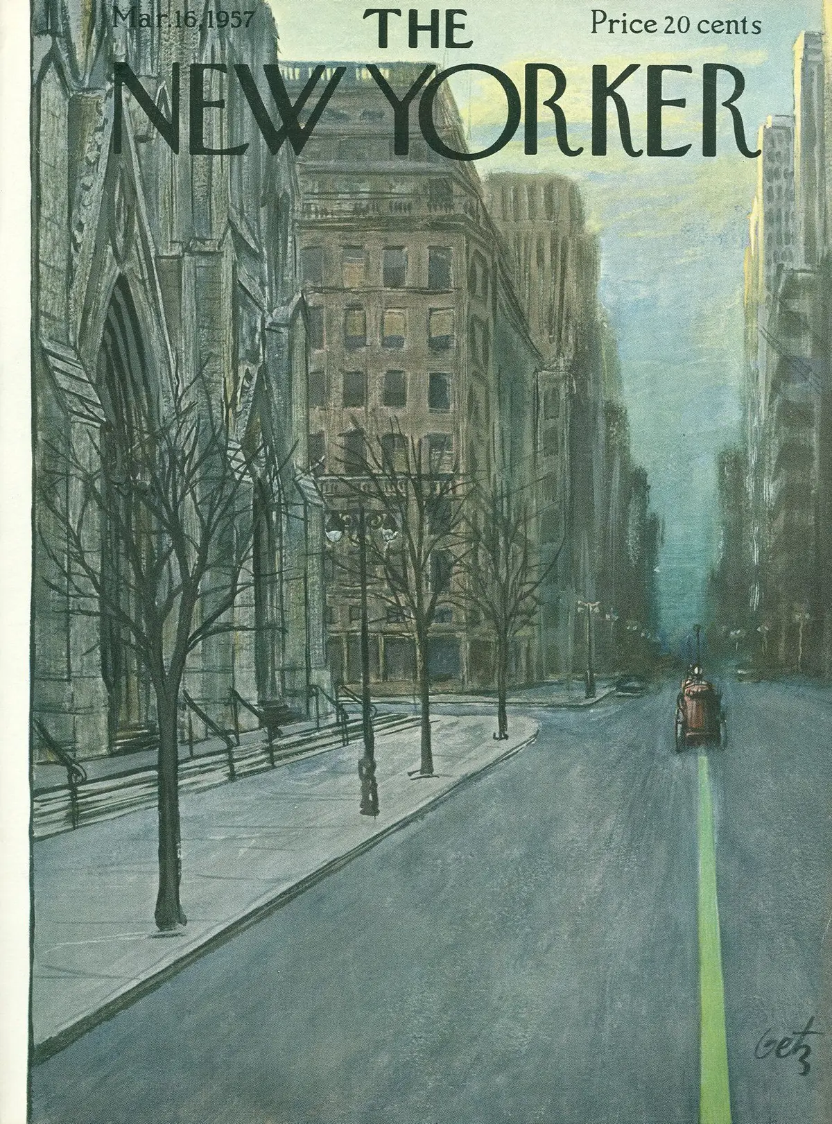 Обложка The New Yorker, 16 марта 1957, художник Артур Гетц