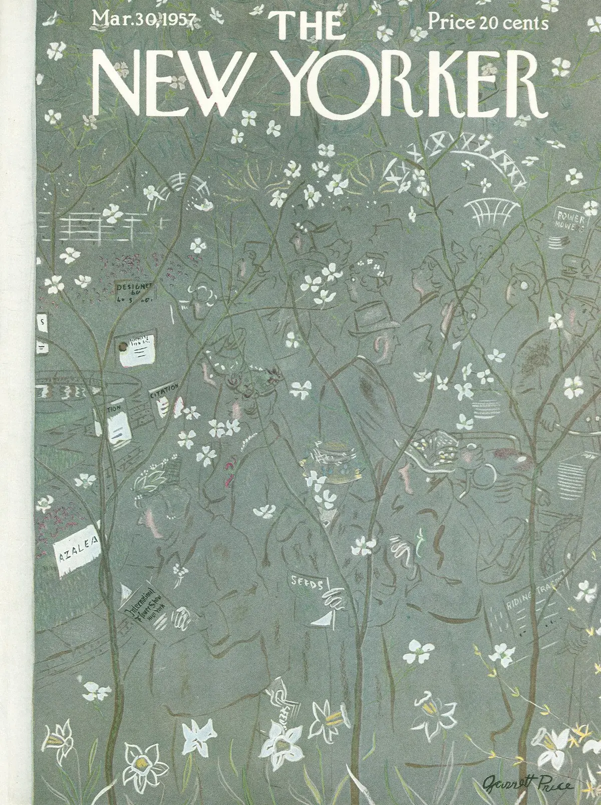 Обложка The New Yorker, 30 марта 1957, художник Гарретт Прайс