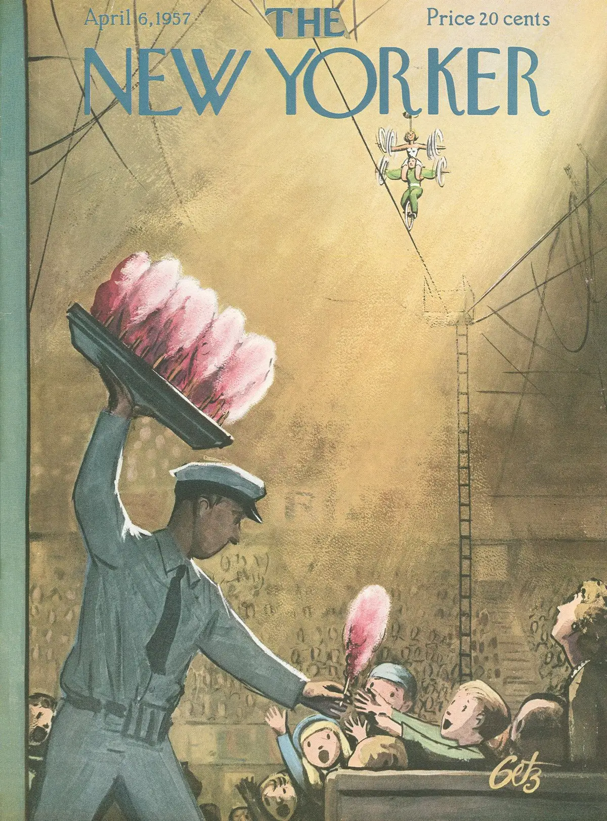 Обложка The New Yorker, 6 апреля 1957, художник Артур Гетц