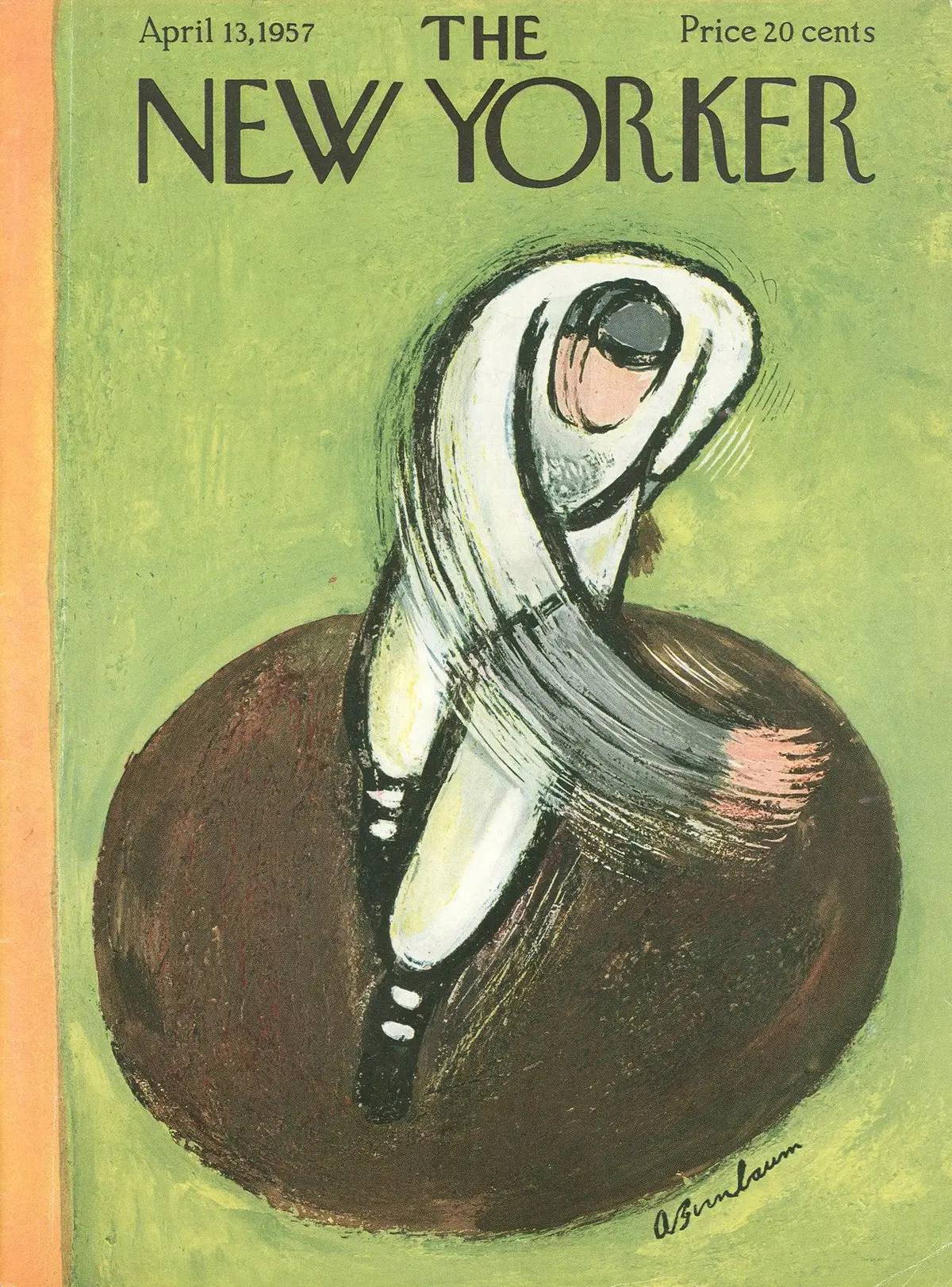 Обложка The New Yorker, 13 апреля 1957, художник Эйб Бирнбаум