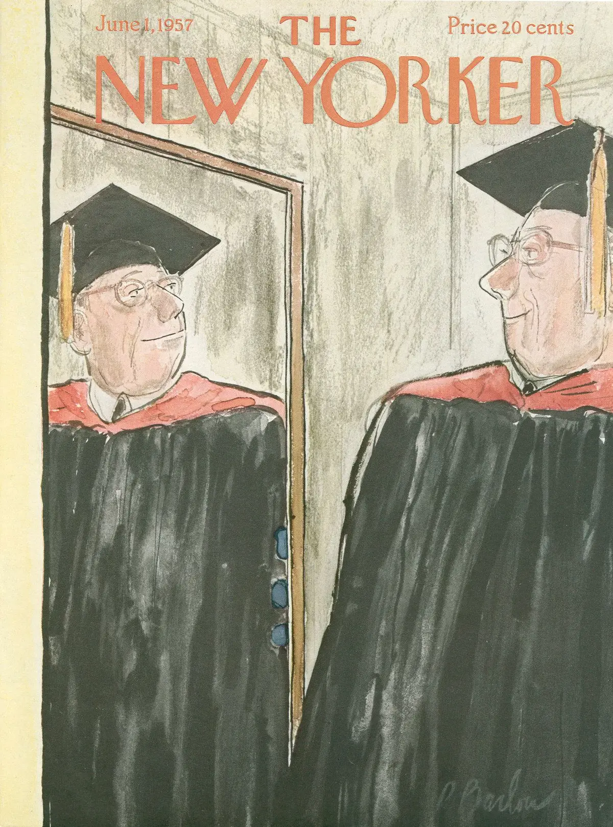 Обложка The New Yorker, 1 июня 1957, художник Перри Барлоу