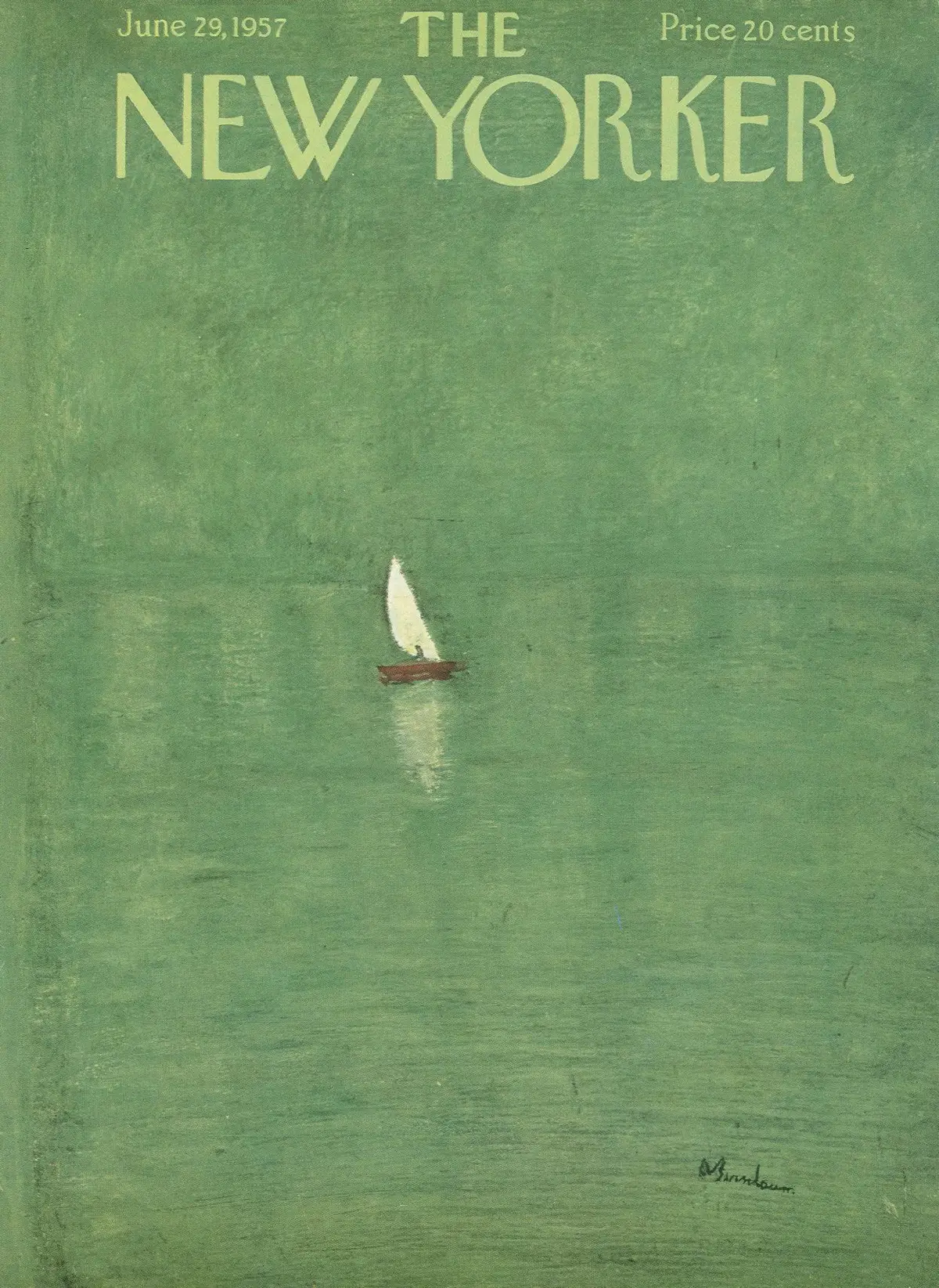 Обложка The New Yorker, 29 июня 1957, художник Эйб Бирнбаум