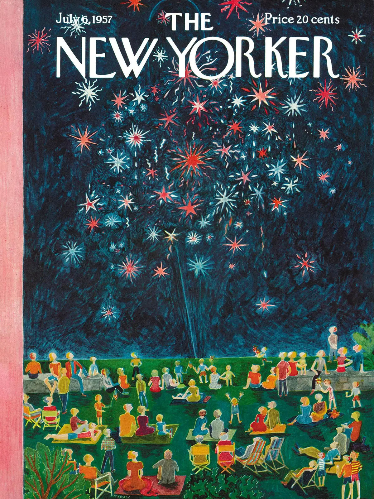 Обложка The New Yorker, 6 июля 1957, художник Илонка Карас