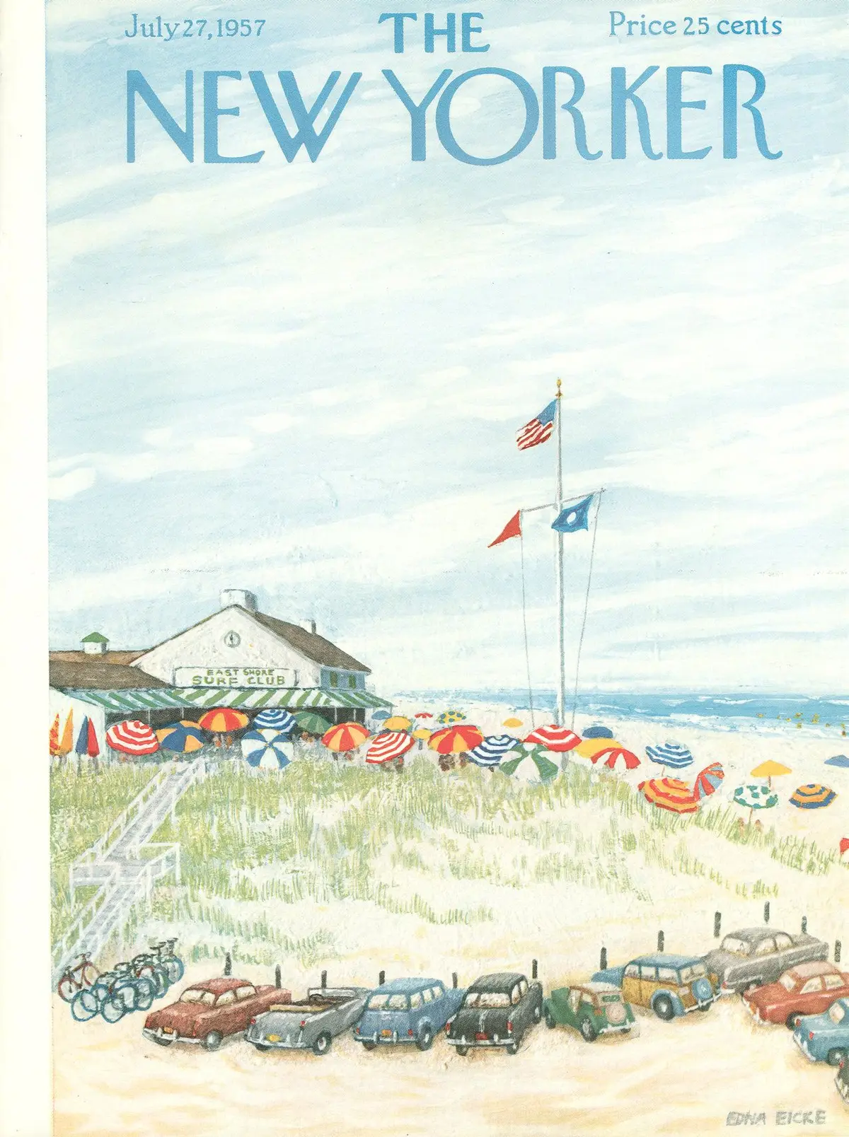 Обложка The New Yorker, 27 июля 1957, художник Эдна Айке