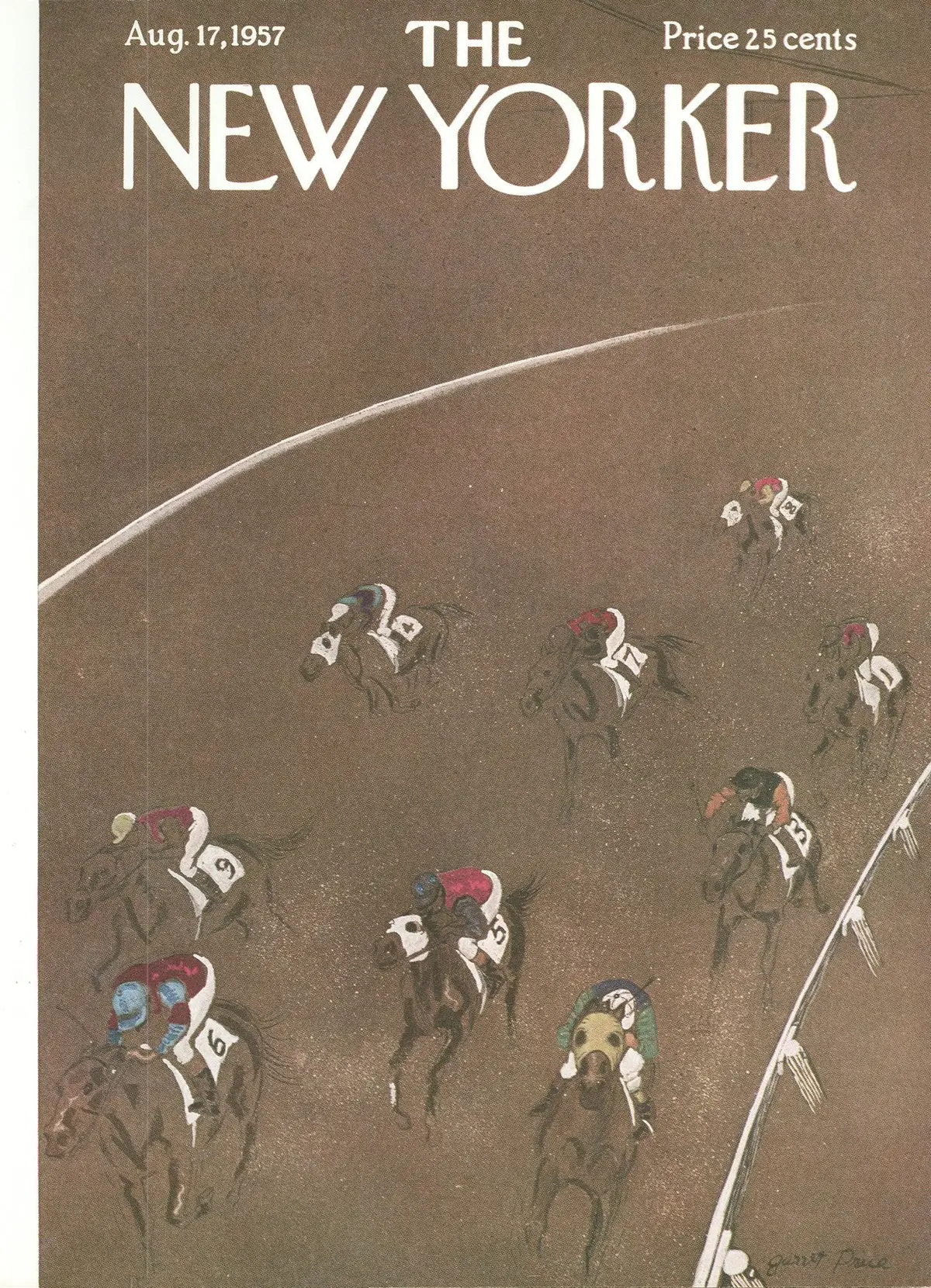 Обложка The New Yorker, 17 августа 1957, художник Гарретт Прайс