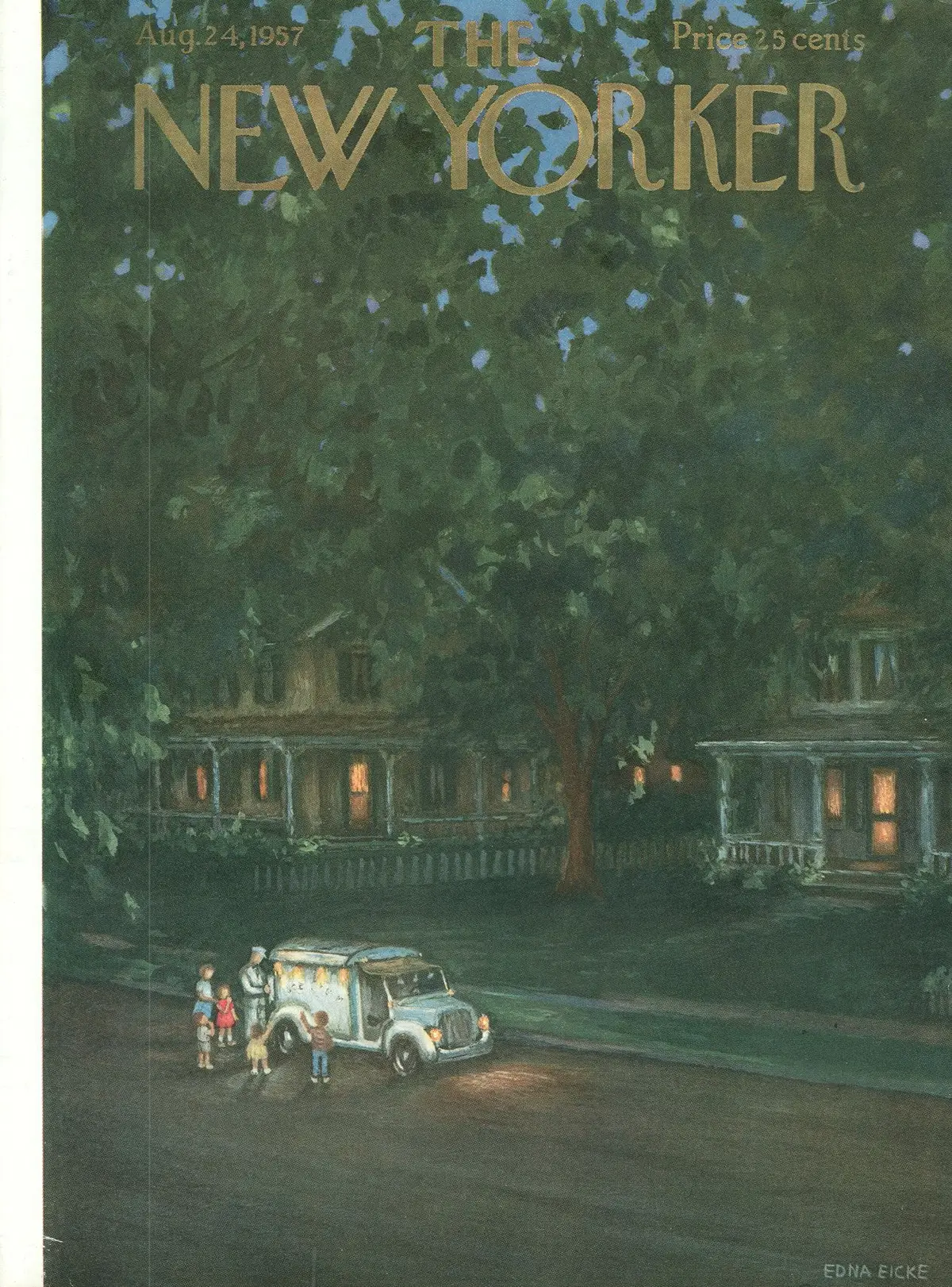 Обложка The New Yorker, 24 августа 1957, художник Эдна Айке