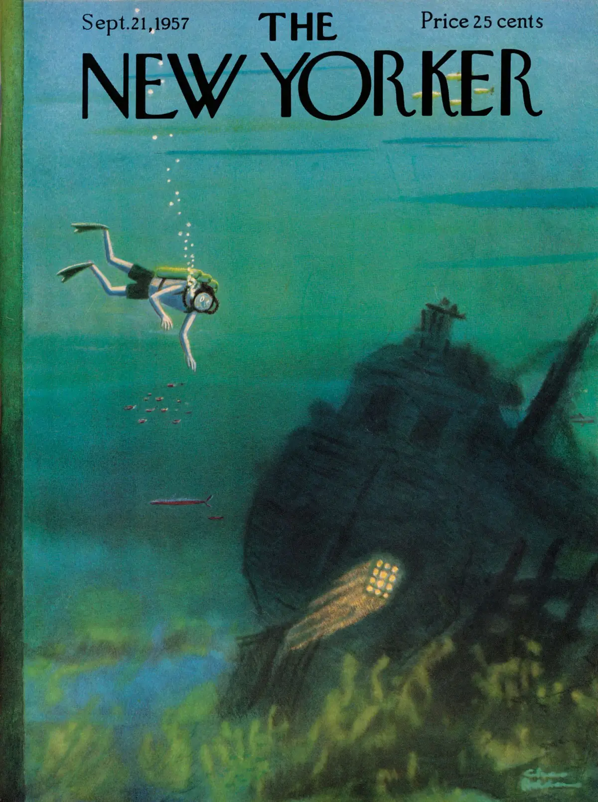 Обложка The New Yorker, 21 сентября 1957, художник Чарльз Аддамс