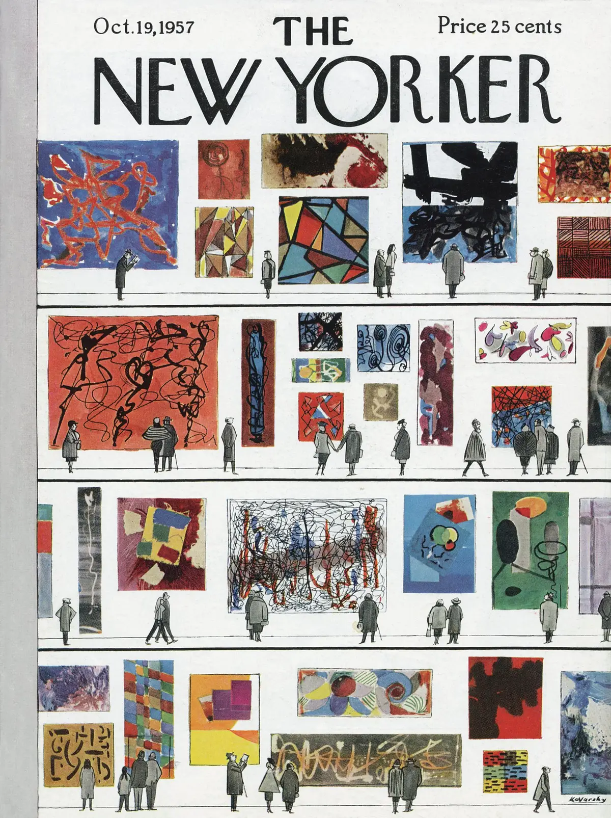 Обложка The New Yorker, 19 октября 1957, художник Анатоль Коварски