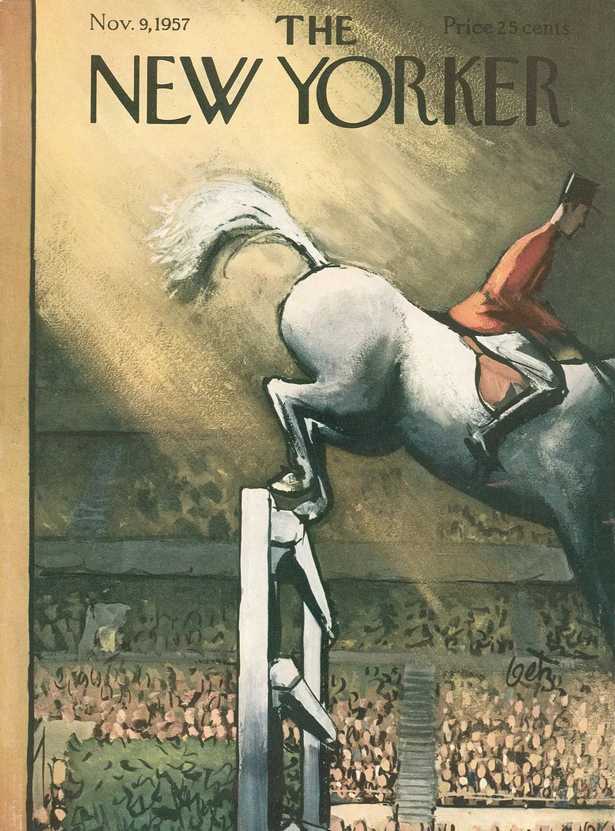 Обложка The New Yorker, 9 ноября 1957, художник Артур Гетц