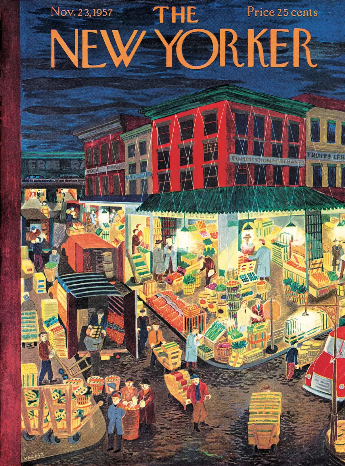 Обложка The New Yorker, 23 ноября 1957, художник Илонка Карас