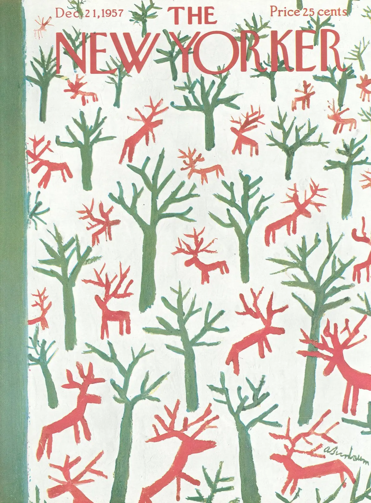 Обложка The New Yorker, 21 декабря 1957, художник Эйб Бирнбаум