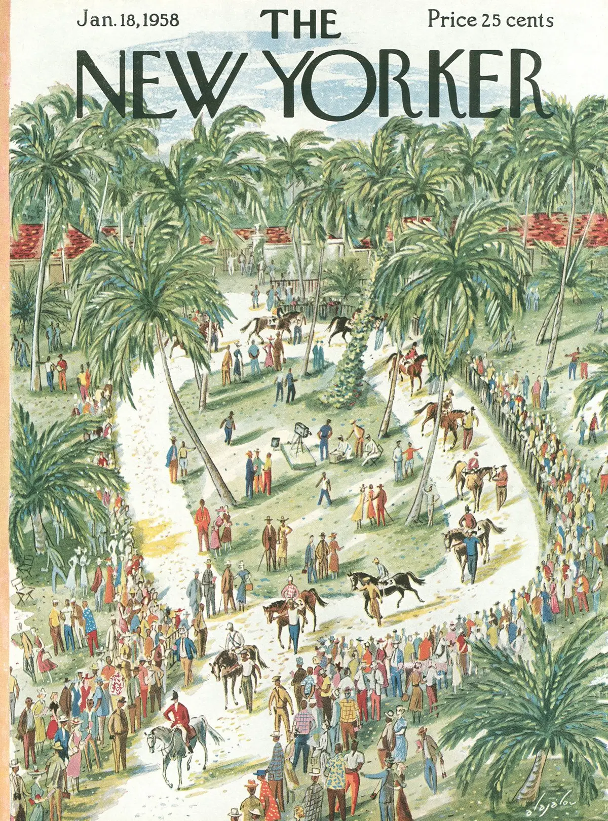 Обложка The New Yorker, 18 января 1958, художник Константин Алажалов