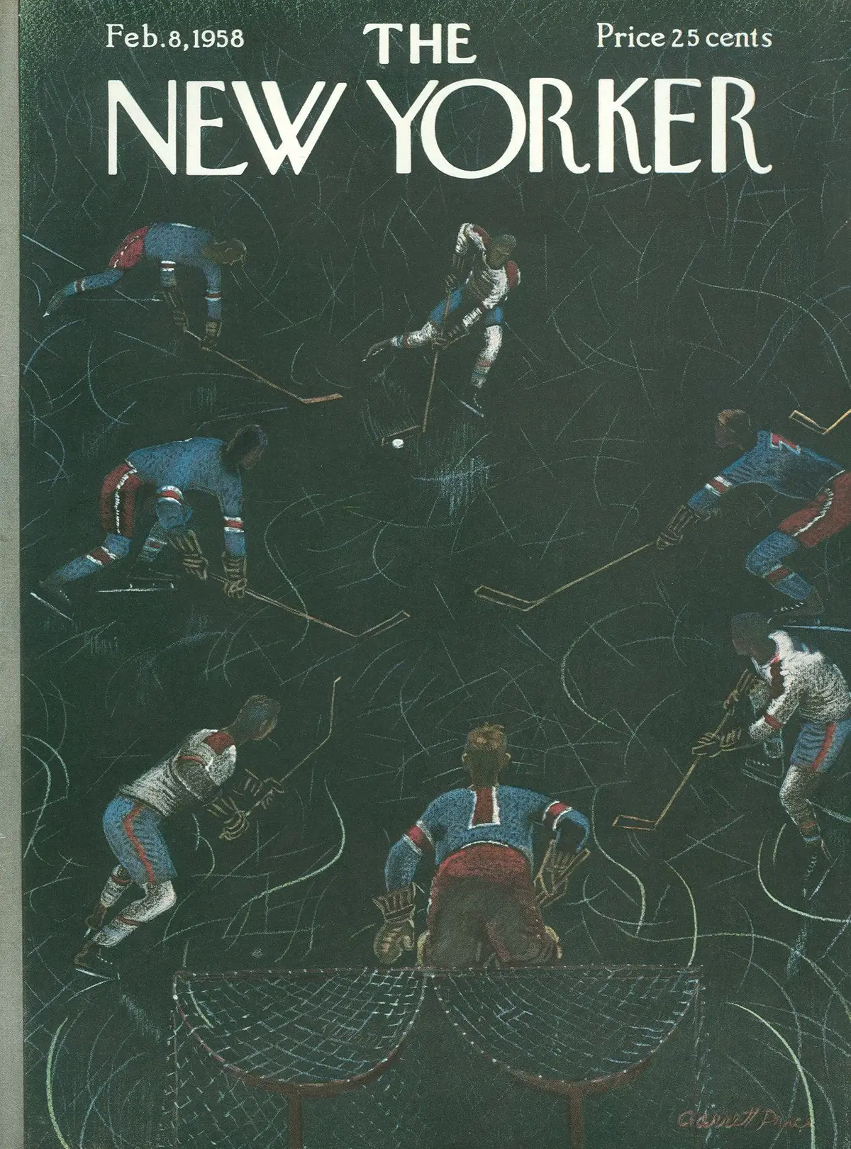 Обложка The New Yorker, 8 февраля 1958, художник Гарретт Прайс