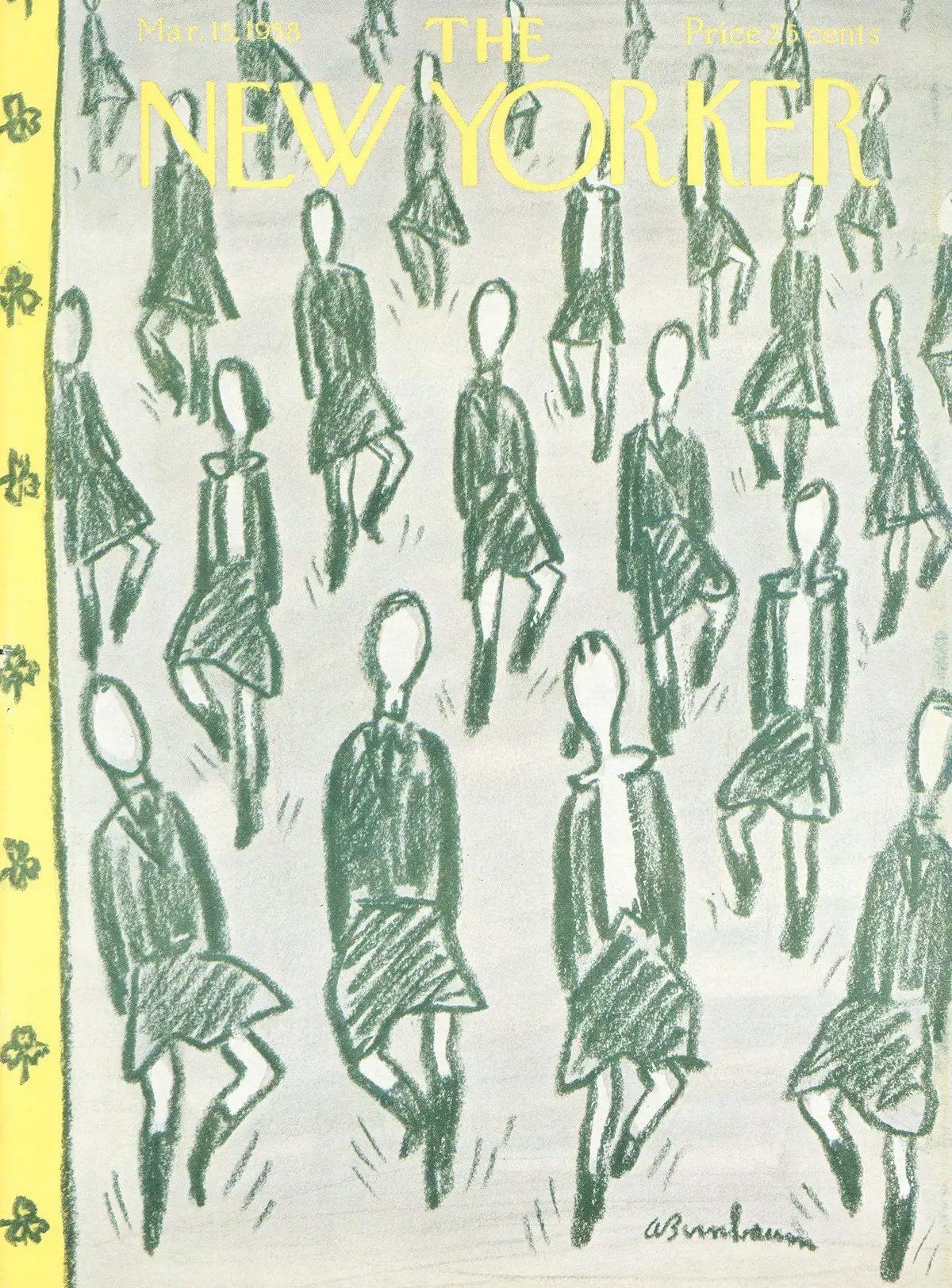 Обложка The New Yorker, 15 марта 1958, художник Эйб Бирнбаум