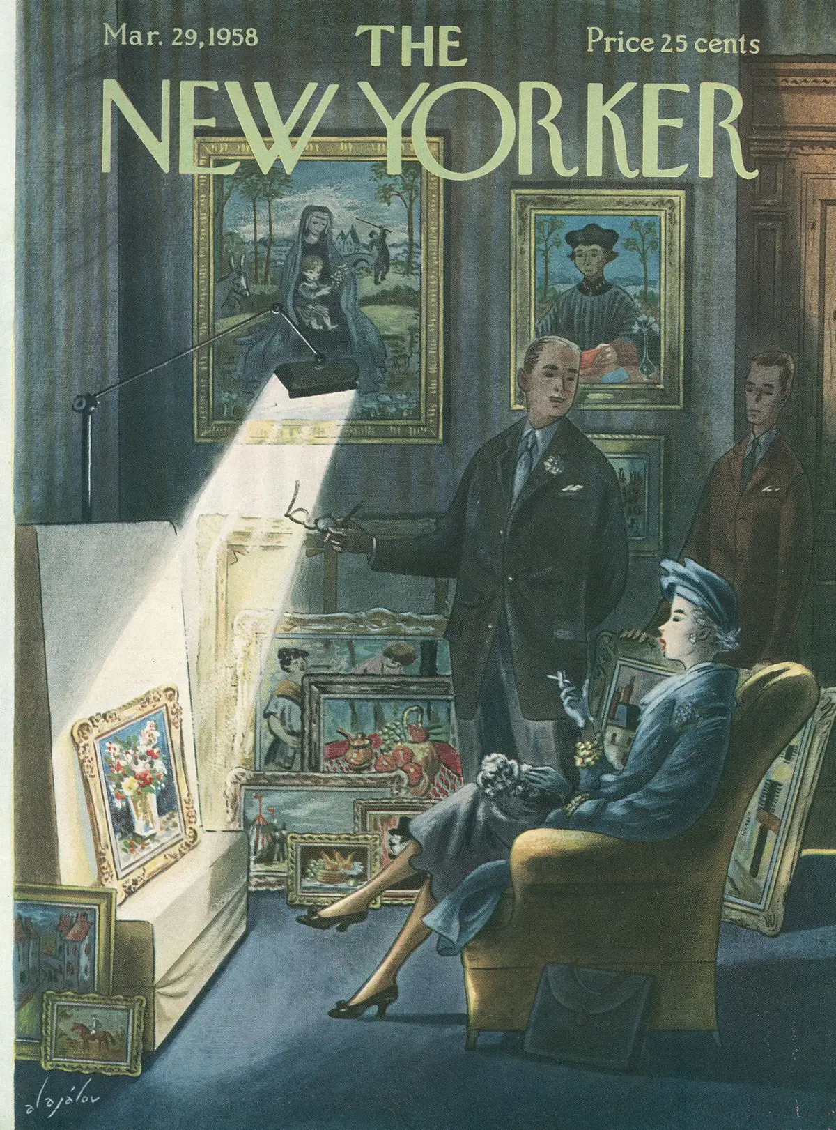 Обложка The New Yorker, 29 марта 1958, художник Константин Алажалов
