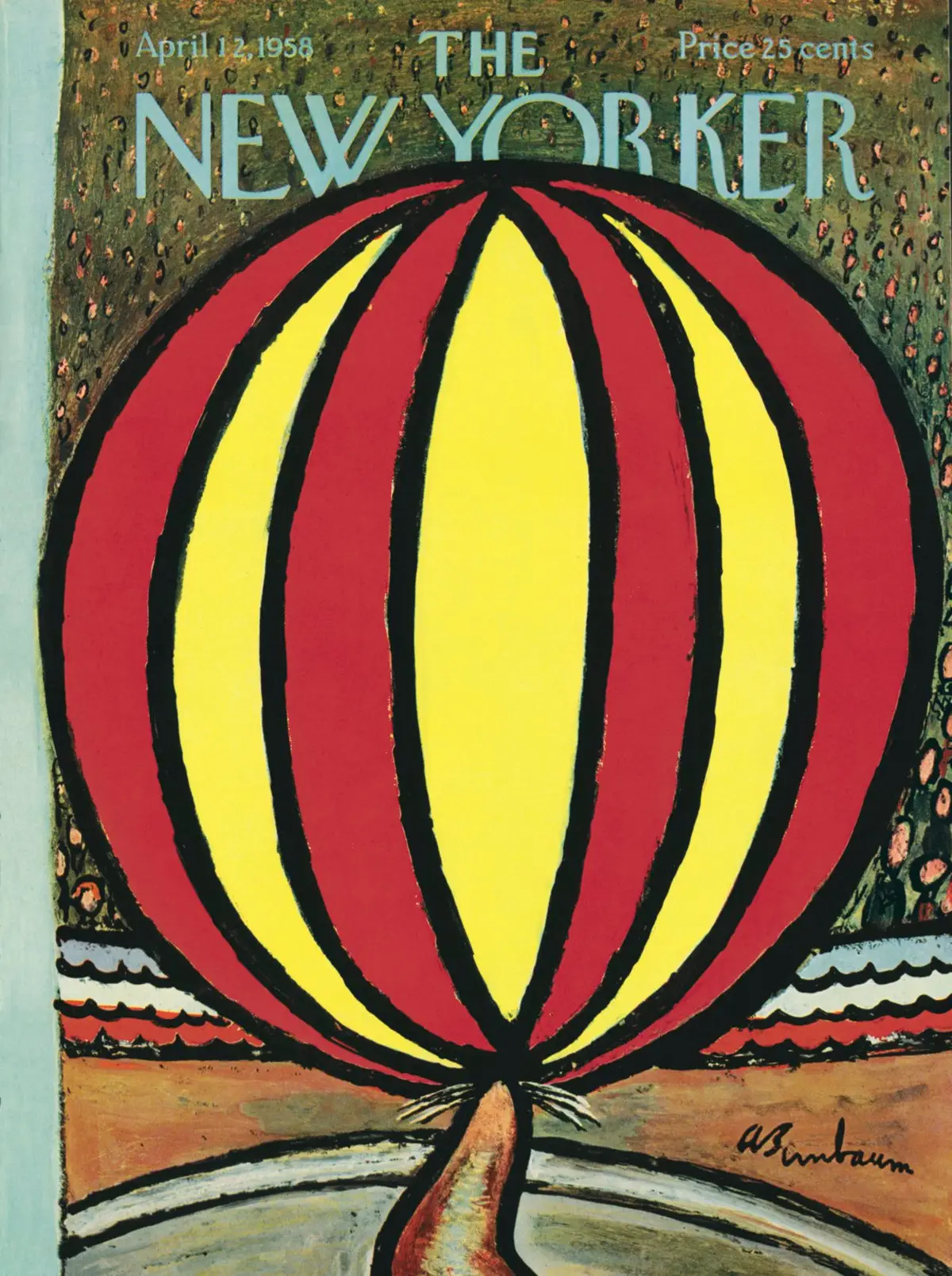Обложка The New Yorker, 12 апреля 1958, художник Эйб Бирнбаум