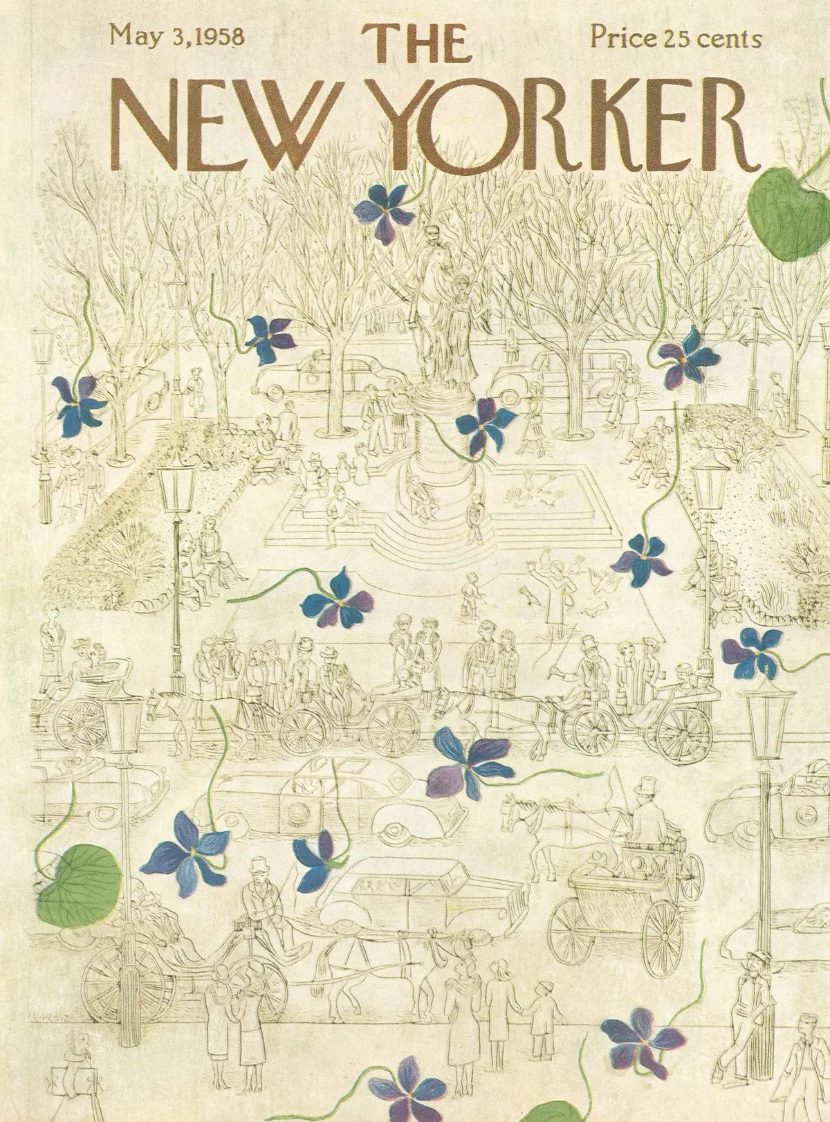 Обложка The New Yorker, 3 мая 1958, художник Илонка Карас