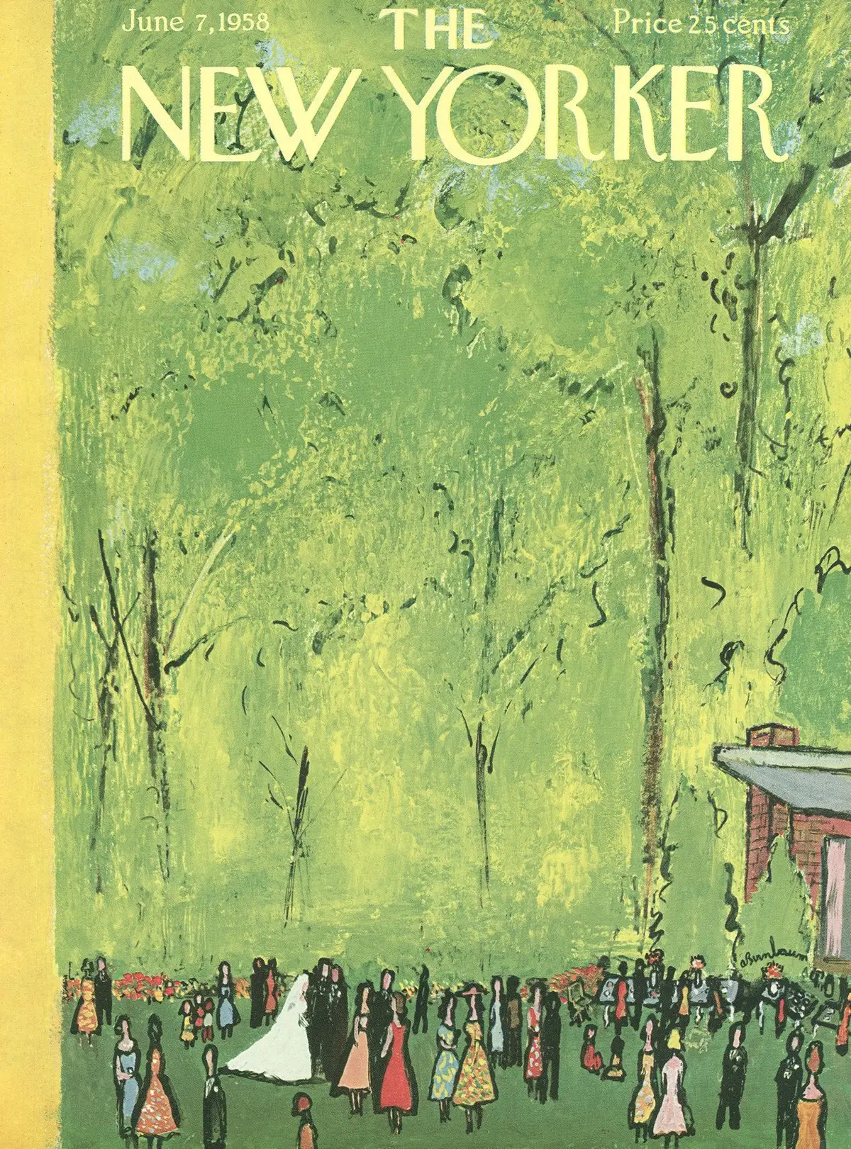 Обложка The New Yorker, 7 июня 1958, художник Эйб Бирнбаум
