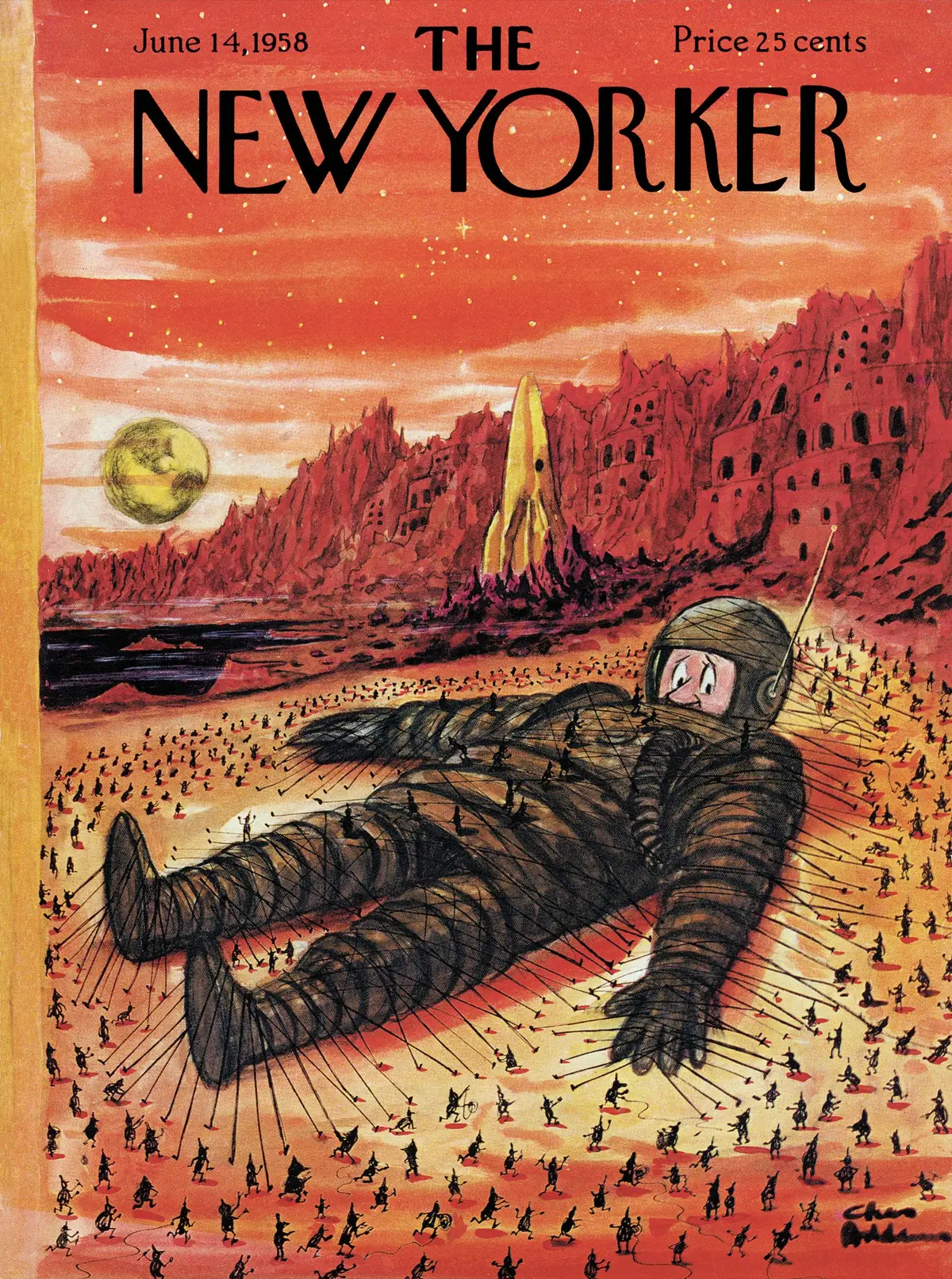 Обложка The New Yorker, 14 июня 1958, художник Чарльз Аддамс